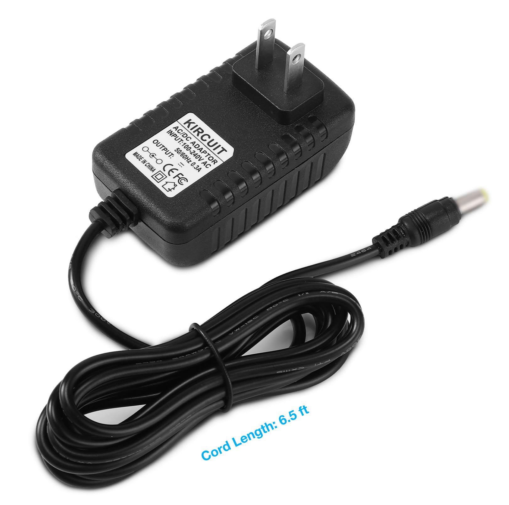 Kircuit 12V AC/DC Adapter Compatible with Vellax SM-101D SM101D Shiatsu Neck & Back Shoulder Electric Massager 12.0V 2.0A DC12V 2A 12Volt Power Supply Cord Cable PS Battery Charger