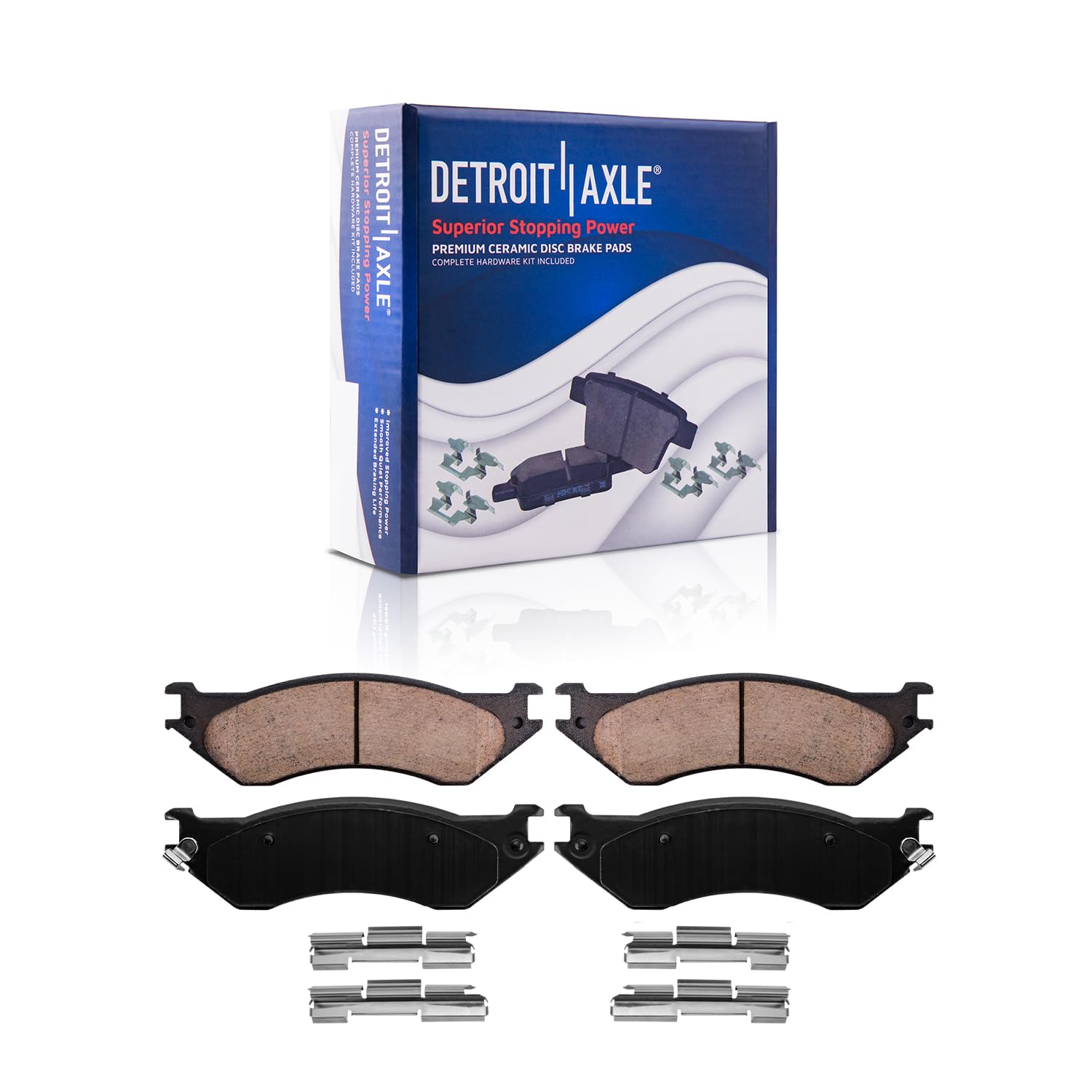 Detroit Axle - Brake Kit for 03-08 Dodge Ram 2500 3500 Drilled & Slotted Brake Rotors 2003 2004 2005 2006 2007 2008 Ceramic Brakes Pads Front and Rear Replacement : 13.91" inch Front Rotor