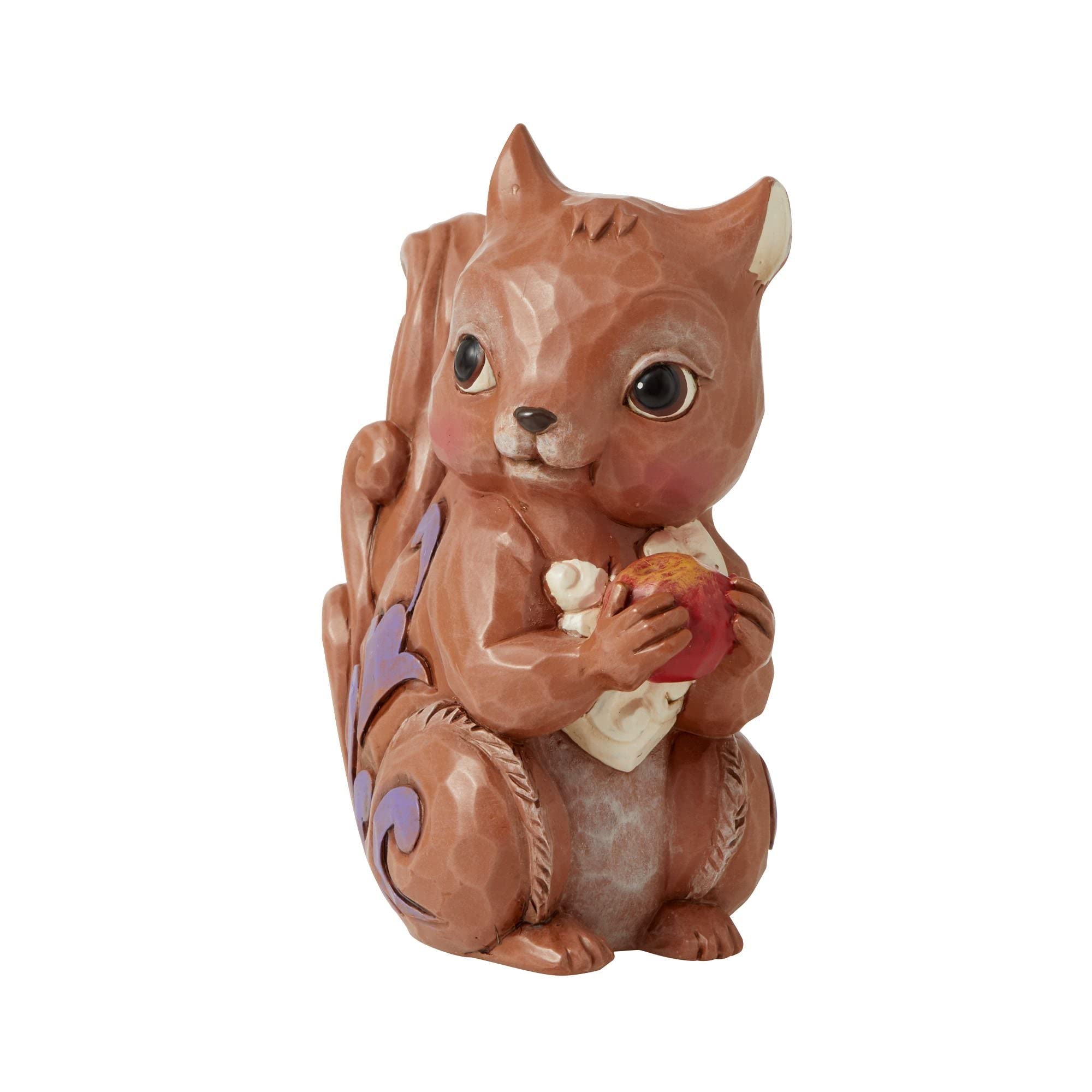 Enesco Jim Shore Heartwood Creek Chipmunk Holding a Nut Miniature Figurine, 3.75 Inch, Multicolor