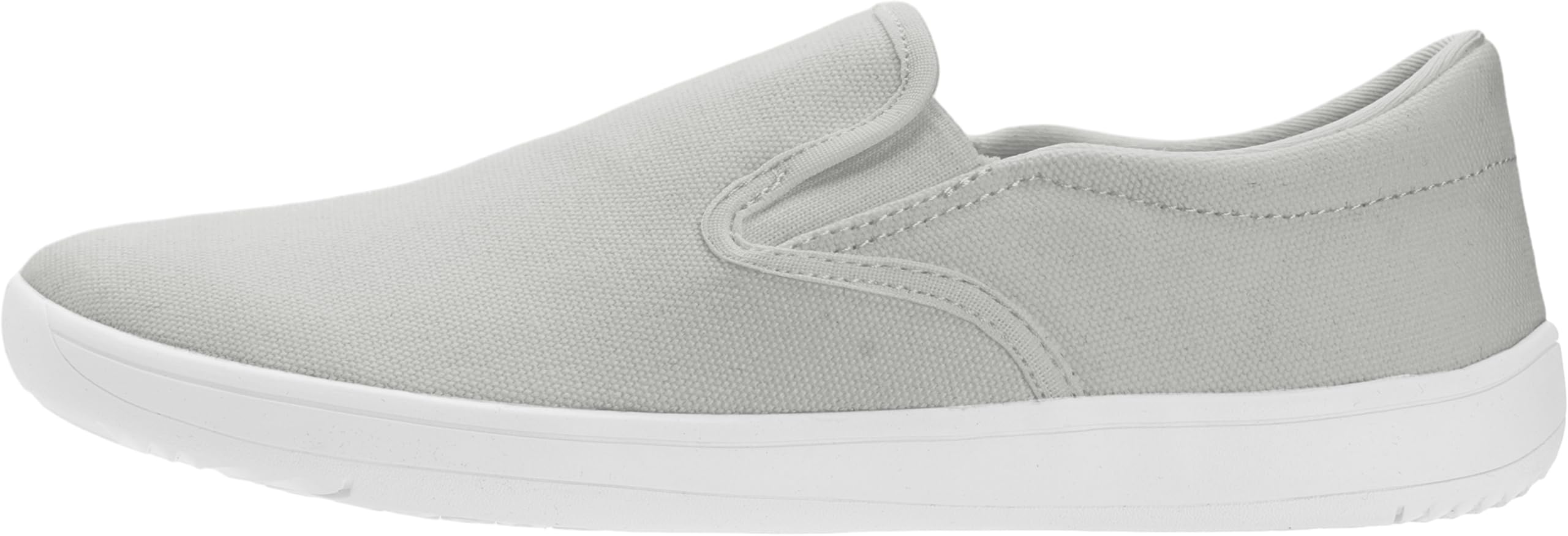 WHITIN Casual Wide Toe Box Barefoot Sneakers for Men Slip on Canvas Minimalist Zero Drop Sole Shoes Size 7 7W Width Minimus Outdoor Black 40