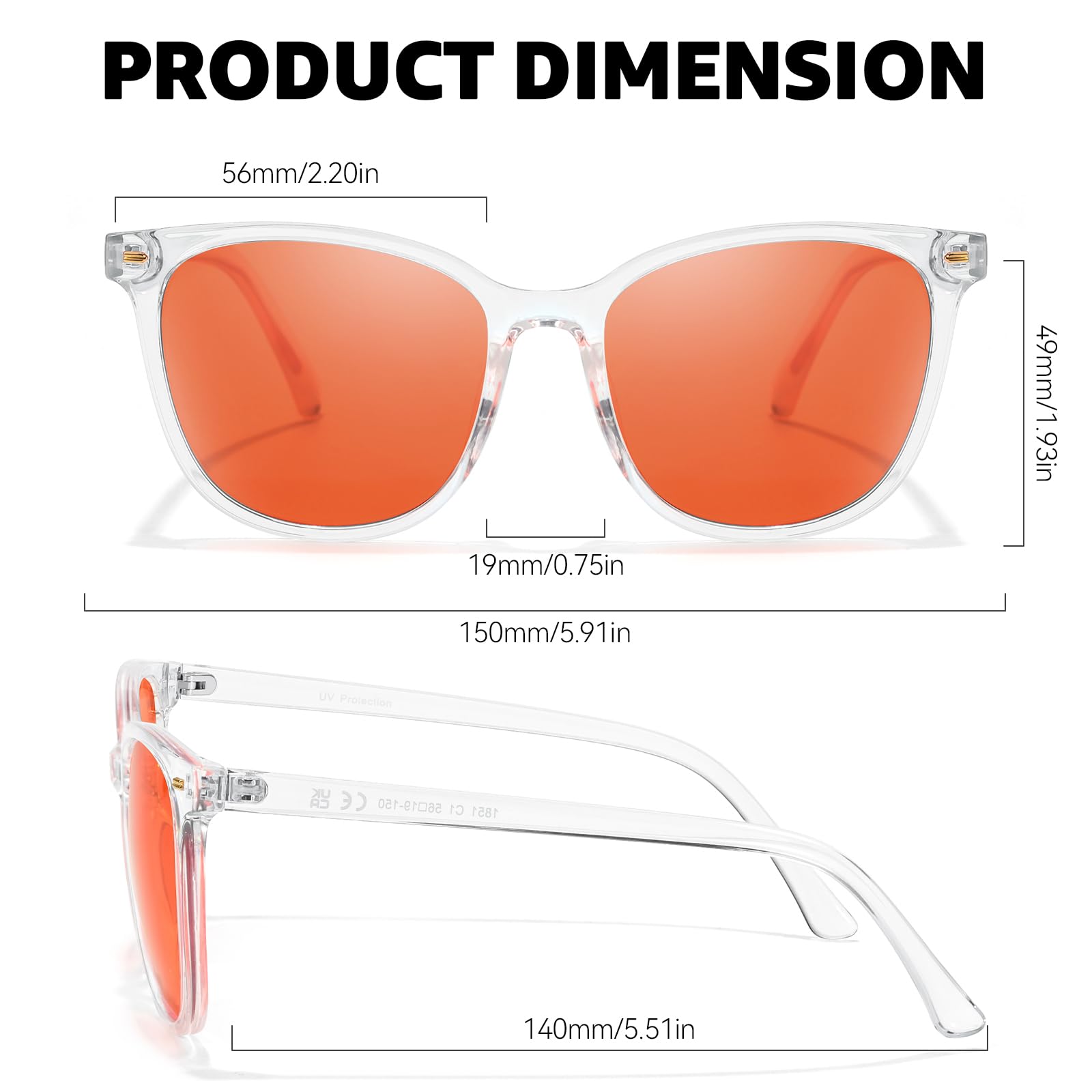 TJUTR Sleep Blue Light Blocking Glasses for Women Men, Professional 2.0 AR Coatings Red Lens for Computer Reduce Eyestrain