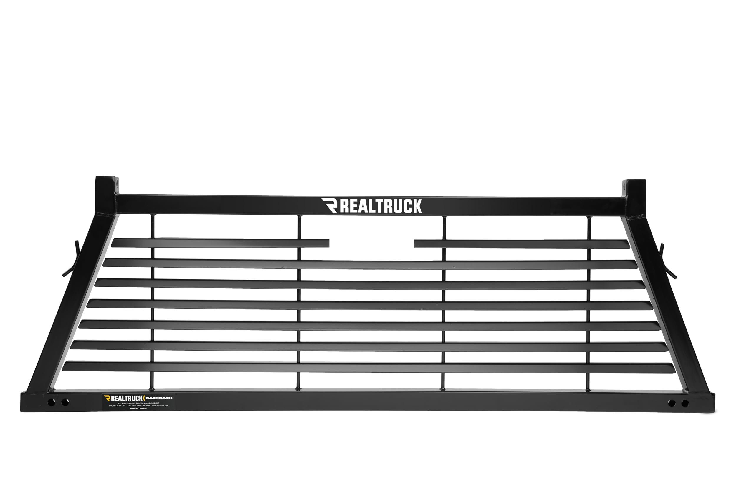 RealTruck BACKRACK Louvered Rack Frame Only | Black, No Drill | 12900 | Fits 2019-2025 Chevrolet/GMC Silverado/Sierra 1500; 2008-2019 & 2022-2025 Toyota Tundra; 2009-2025 Ford F-150 & Others