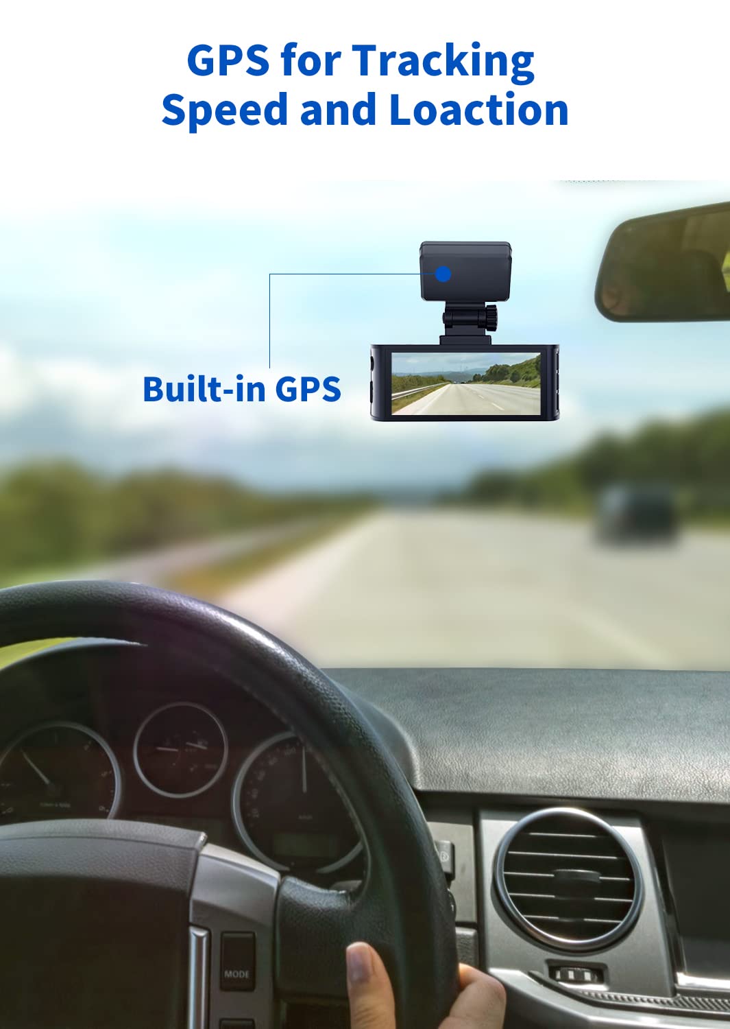 REDTIGER Adhesive Mount F7N Dash Cam with GPS Module