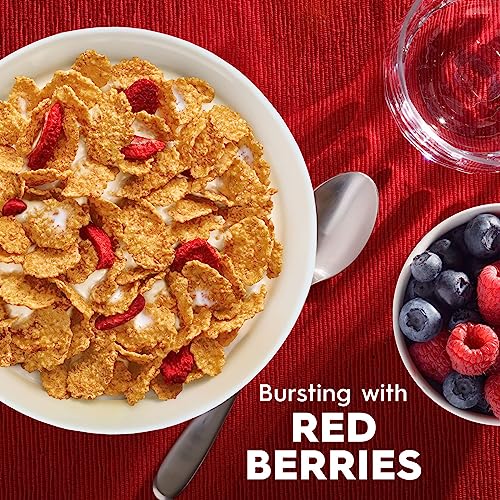 Kellogg's Special K Breakfast Cereal, Family Breakfast, Fiber Cereal, Family Size, Red Berries (3 Boxes)