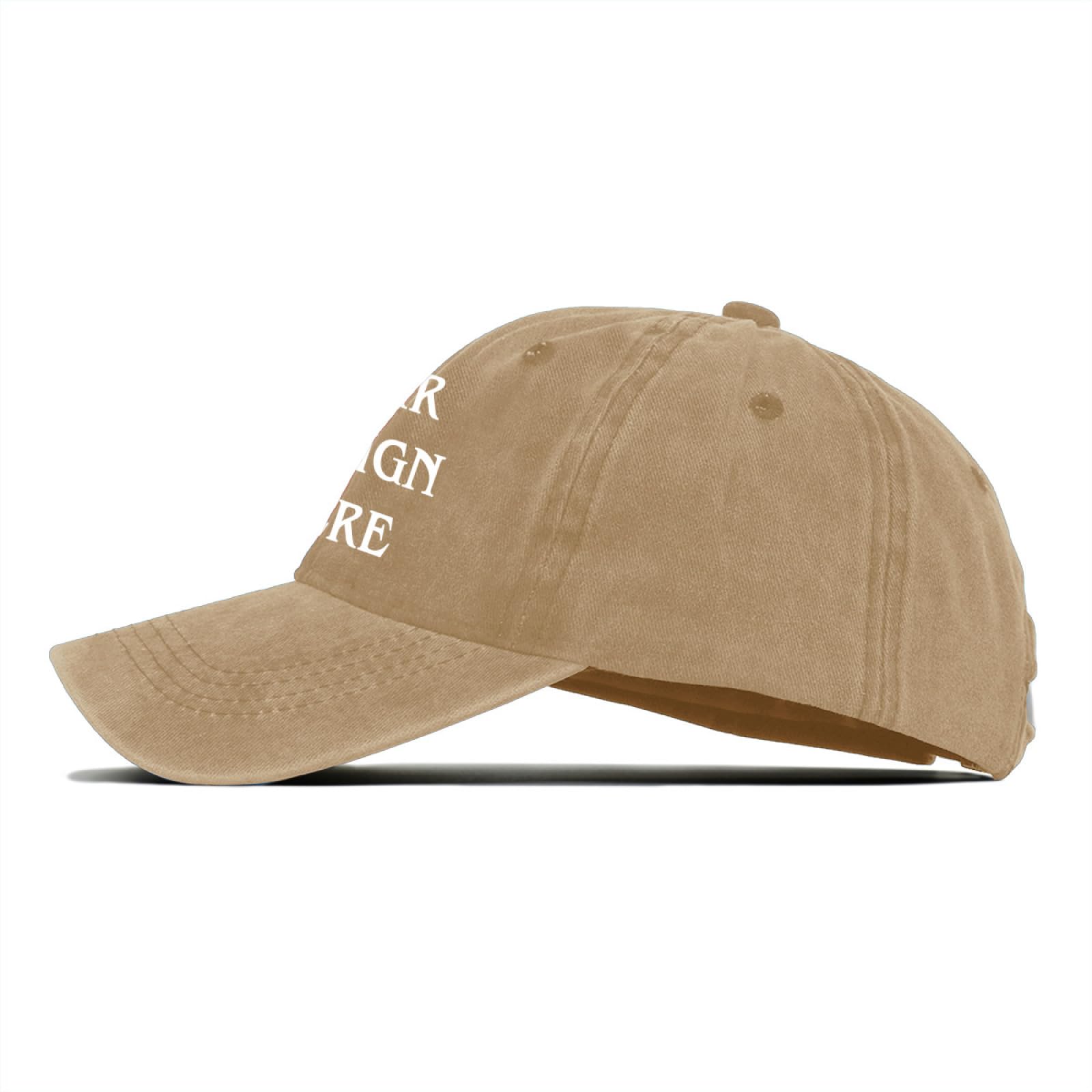 Generic Custom Hat Customized Your Text Custom Logo Hat Adjustable Baseball Caps for Men Basic Custom Trucker Hat Unisex Aldult Custom Hats Fashion Personalized Hats for Fishing, Style 4 - Brown
