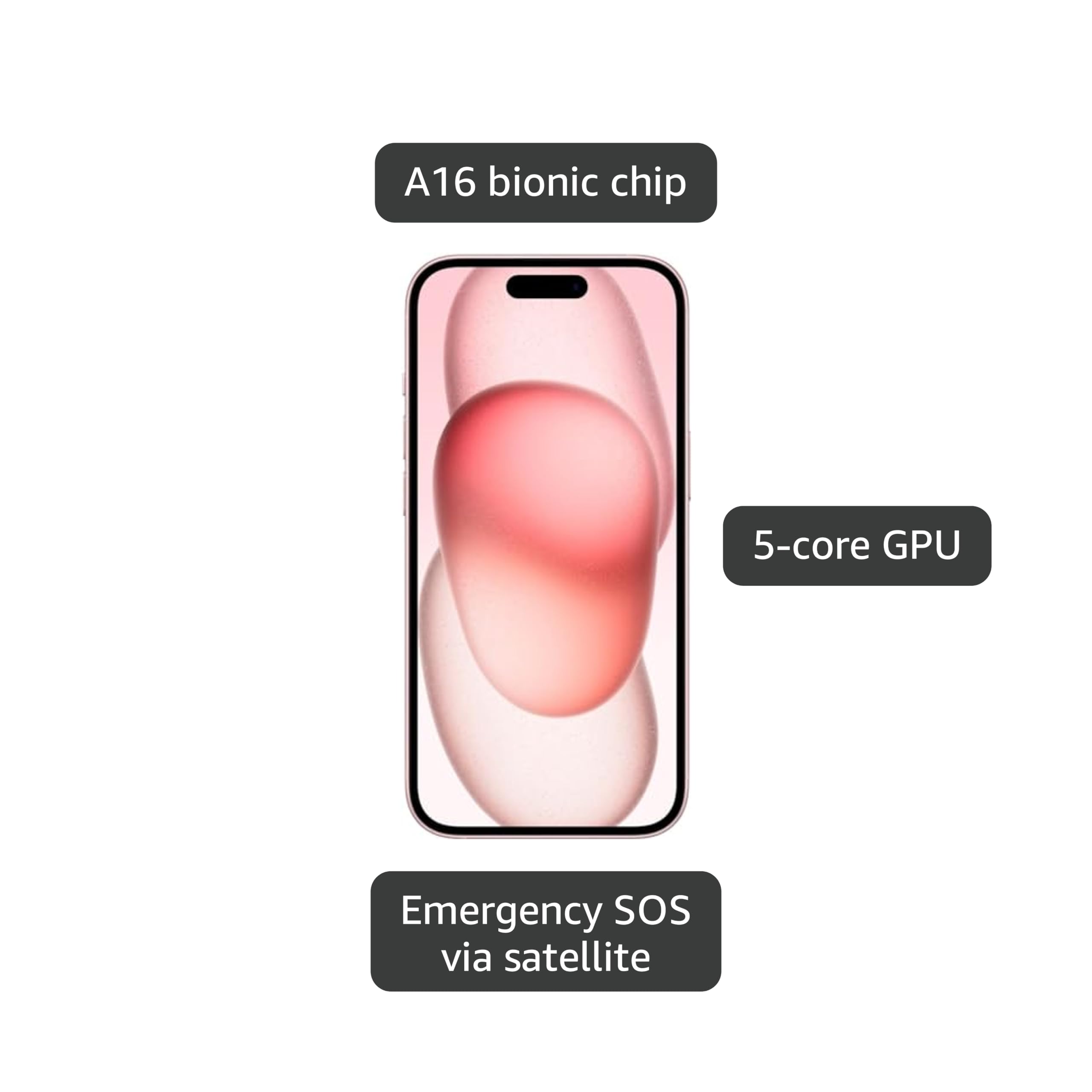 Apple iPhone 15, 128GB, Pink - T-Mobile (Renewed)