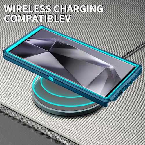 Mieziba for Galaxy S21 5G Case, Heavy Duty Shockproof Dust/Drop Proof 3 Layers Full Body Protection Rugged Cover Case for Galaxy S21 6.2 inch,Turquoise