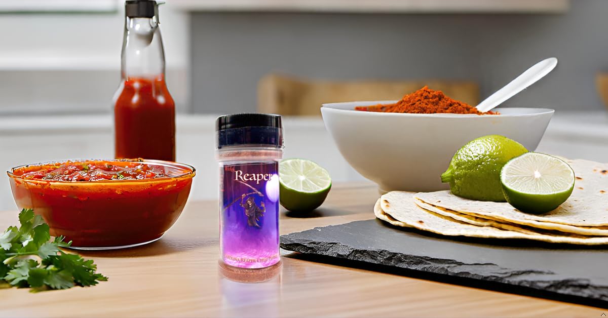 Wicked Reaper Carolina Reaper Chili Powder β 2 oz | Extreme Heat Dried Spice, 2.2 Million+ Scoville Heat Units | All-Natural Ghost Pepper Alternative