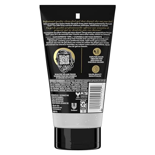 TRESemmé Hair Gel Extra Hold No Crunch 24H Frizz Control Alcohol-Free 5 oz