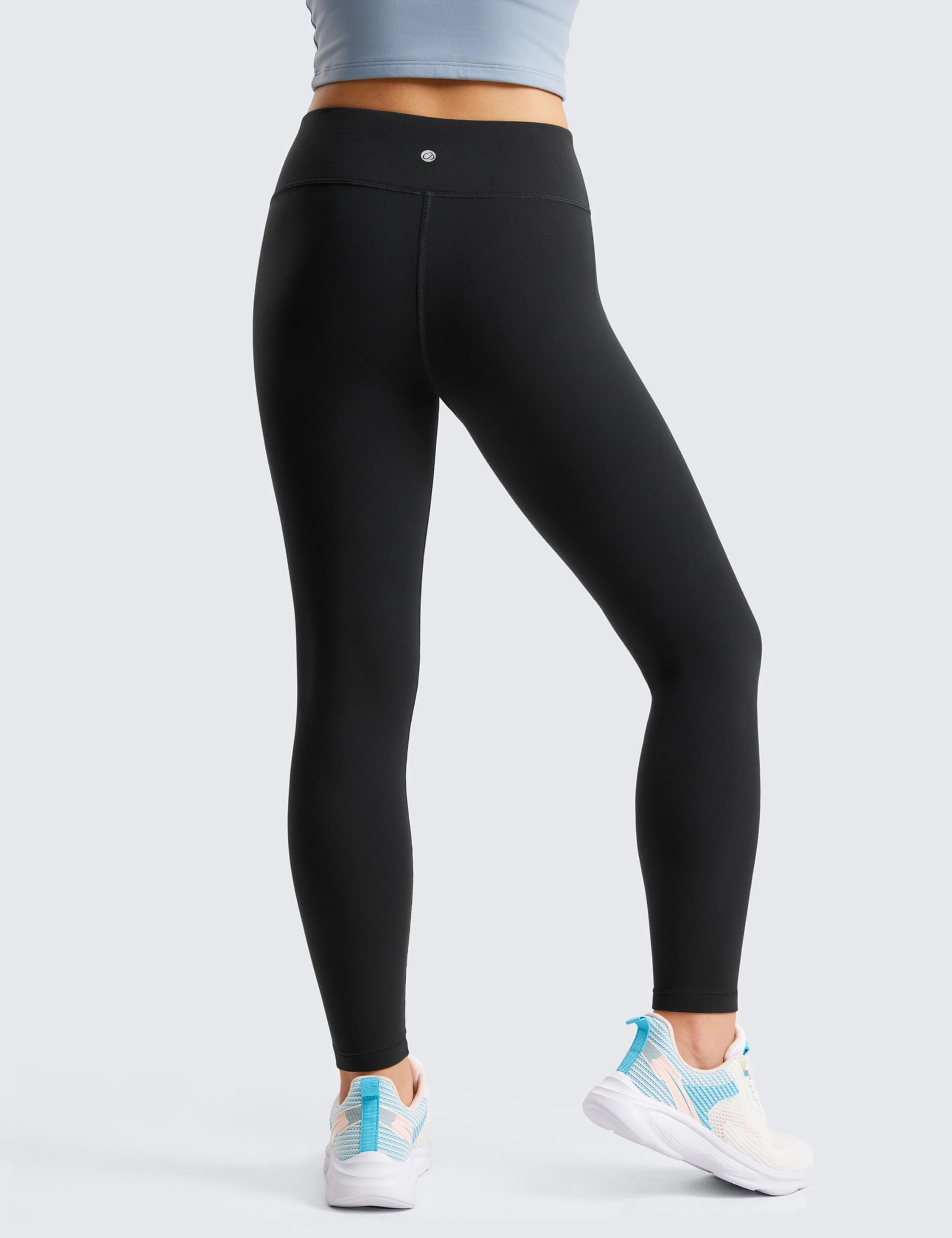 CRZ YOGA Girls Butterluxe Full Length Athletic Leggings - Kids High Waist Lounge Pants Active Dance Running Yoga Tights Black Medium