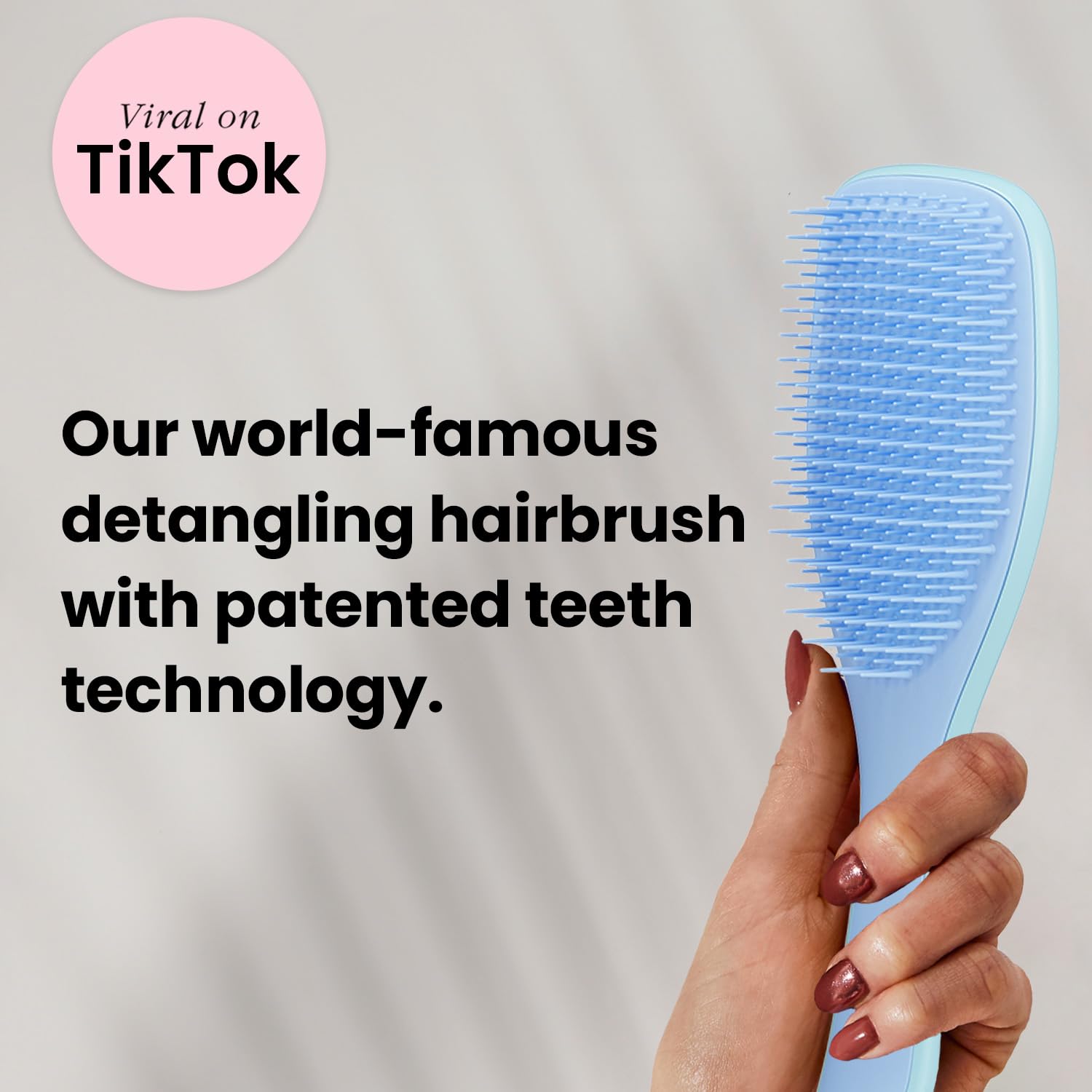 Tangle Teezer Ultimate Detangler Hairbrush for Wet & Dry Hair, Eliminates Knots & Reduces Breakage for All Hair Types, Denim Blues