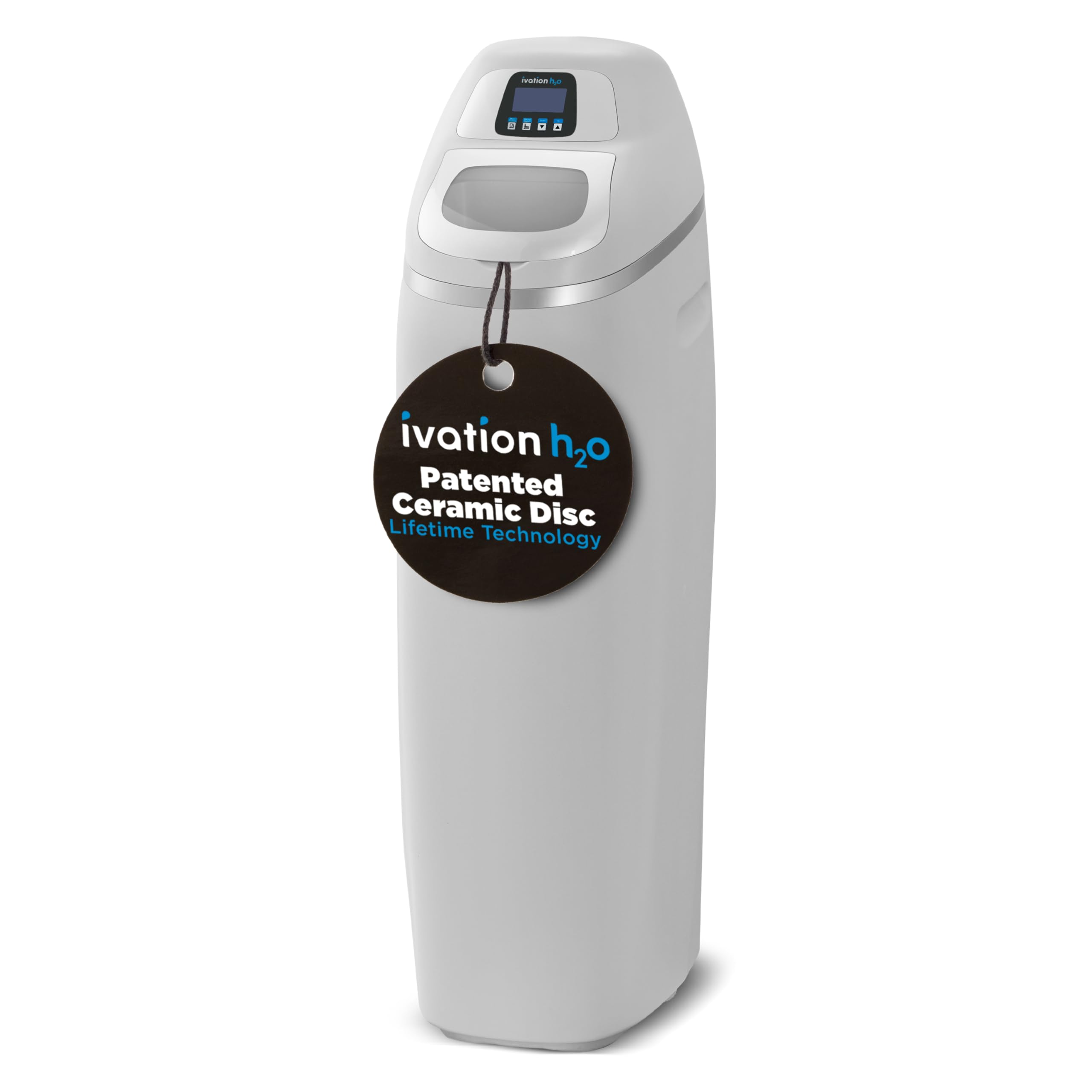 Ivation H2O 40,000 Grain, Water Softener System, Water Softner, with Patented Ceramic Discs, Automatic Whole House Soft Water Regeneration Reduces Magnesium & Hard Minerals & Improves Water Quality