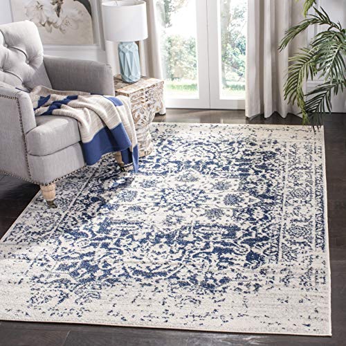 SAFAVIEH Madison Collection Area Rug - 8' x 10', Fuchsia & Ivory, Snowflake Medallion Distressed Design, Non-Shedding & Easy Care, Ideal for High Traffic Areas in Living Room, Bedroom (MAD603R)