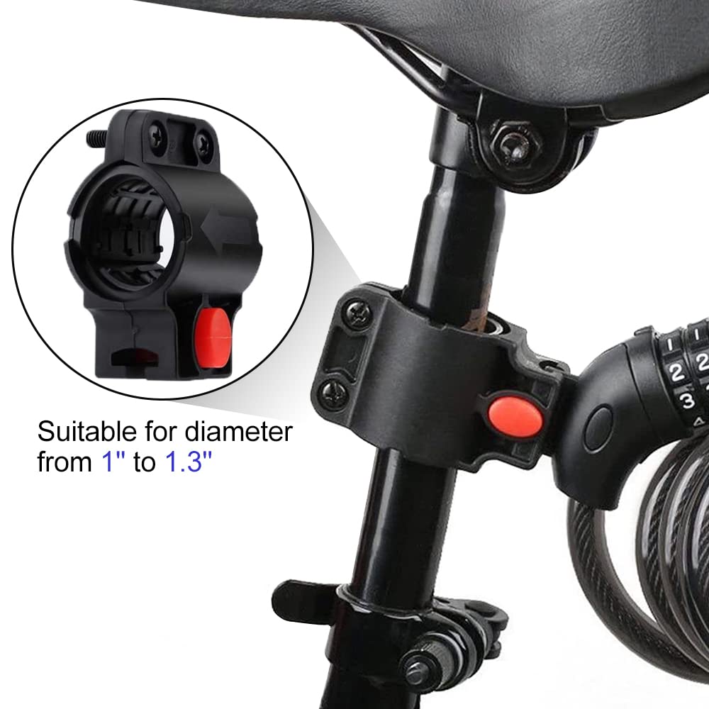 NDakter Bike Locks, 4 Feet Bike Lock Cable, High Security 5 Digit Resettable Combination Coiling Bicycle Lock Scooter Lock, Heavy Duty Anti Theft Cable Locks with Mounting Bracket