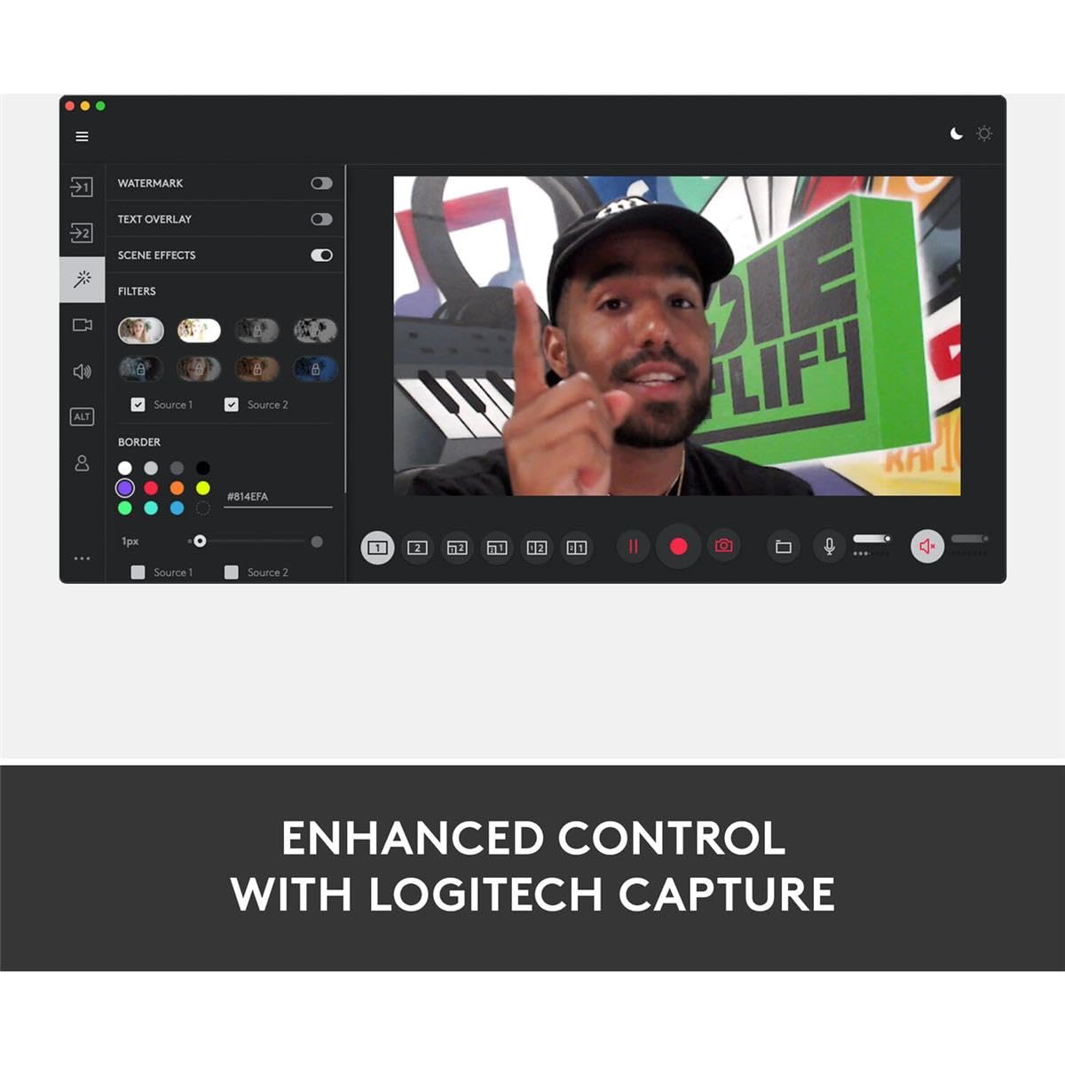 Logitech StreamCam Plus Webcam with Tripod Mount (Graphite), 1080p