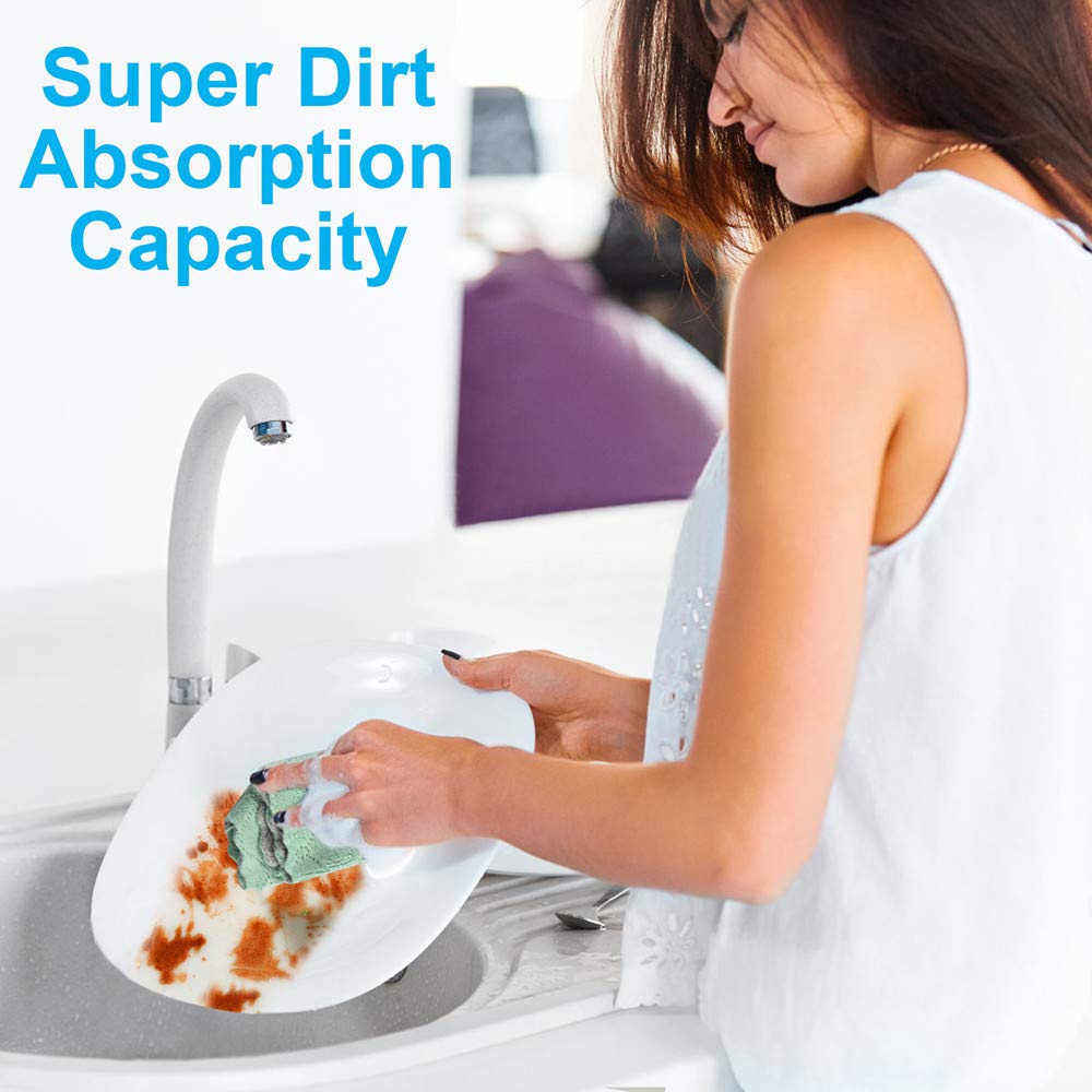 Small Reusable Cleaning Cloths, 6 x 10 inch, Super Absorbent Multipurpose Dish Cloths, for Furniture Rags, Kitchen Cloths, Tableware Quick-Drying Towels,Kitchen Towels Dish Towels, (11PCS)