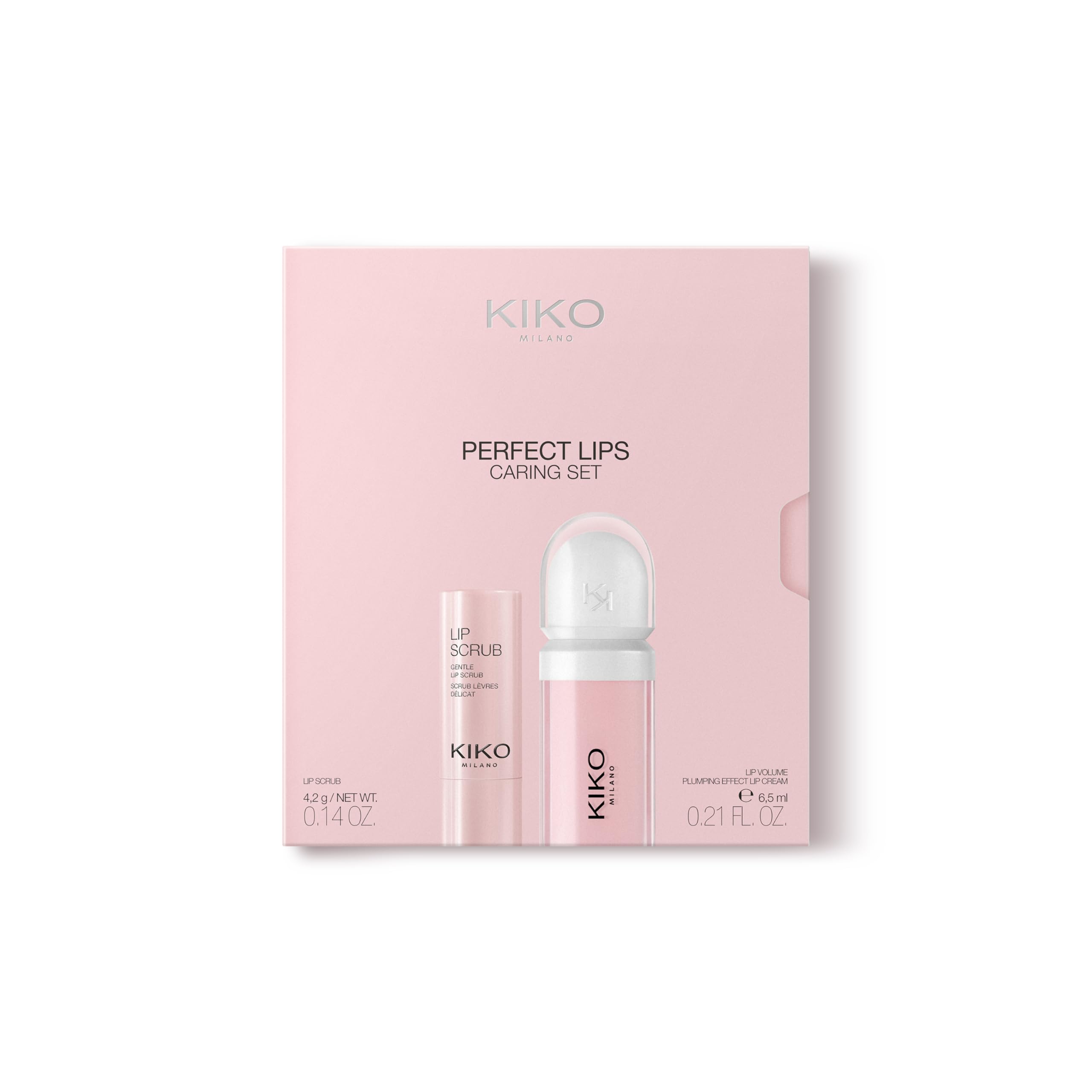 KIKO Milano Perfect Lips Caring Set | 1 Lip Scrub And 1 Lip Cream