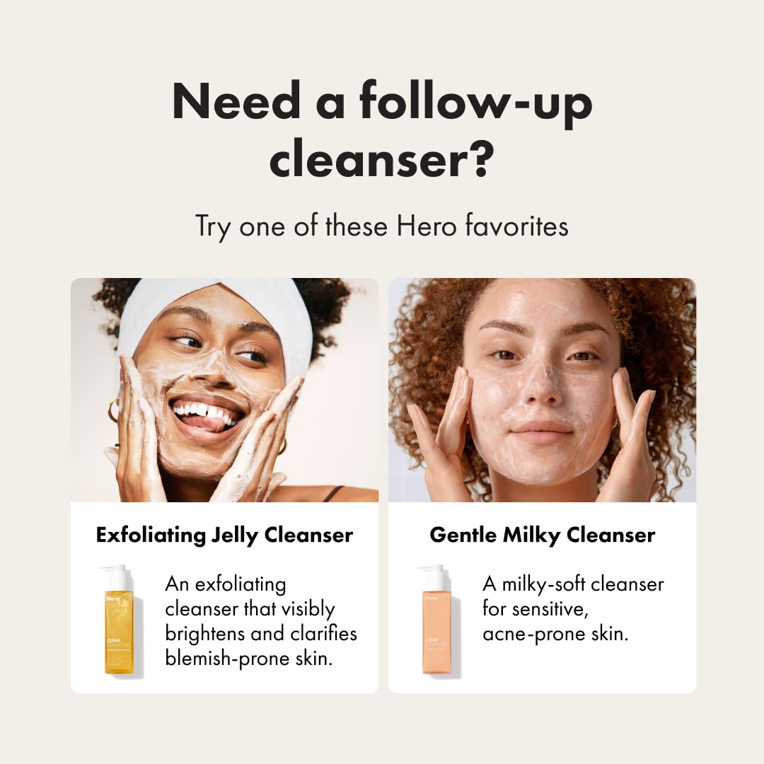 HERO COSMETICS Dissolve Away Daily Cleansing Balm - Helps Remove Makeup and Grime - Wonât Clog Pores - Suitable for Sensitive and Acne-Prone Skin (2.2 fl oz)