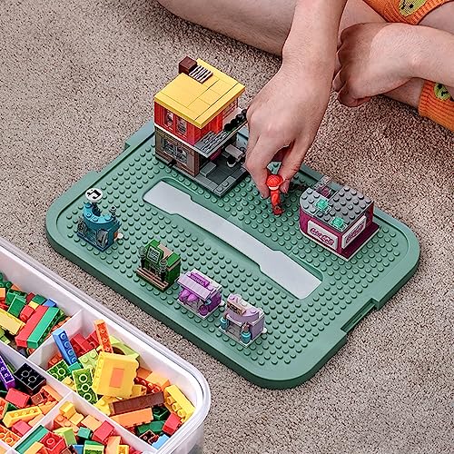 POSHIGE Stackable Toys Organizer Storage Case, Stackable Storage Container with 16 Big Compartments, Storage Box Compatible with Lego Storage Organizer, Calico Critter, Hot Wheels, Mini Action Figures