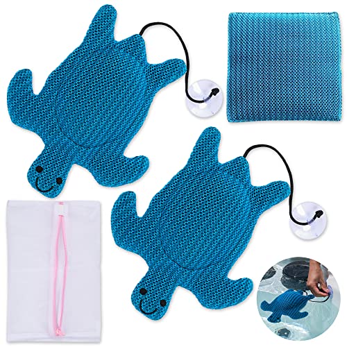 Casa Bliss Hot Tub Scum Absorber for Spa Hot Tub Accessories 2 Pack Turtles. Scum Bug for Hot Tub. Hot Tub Oil Absorbing Sponge. Hot Tub Sponge for Scum Pool Oil Absorber