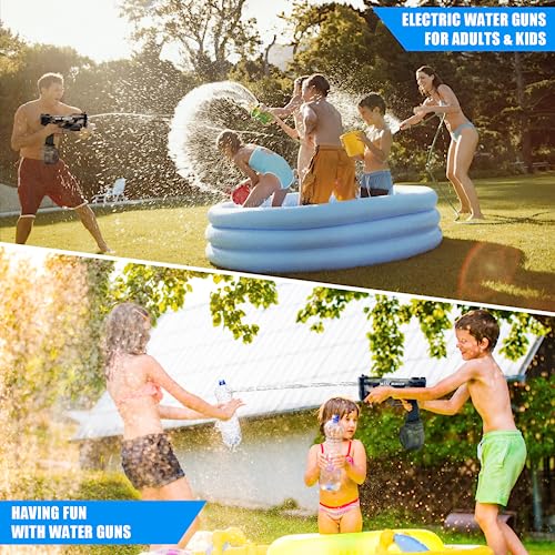 Strongest Electric Water Gun for Kids Ages 8-12, Transparent Automatic Squirt Guns High Powered IP67 Waterproof, Bodinator Classic Water Gun Summer Pool Toys for Kids/Aldults