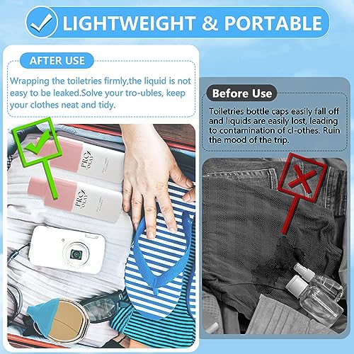 Skyconser 12 Pack Travel Essentials Silicone Bottle Covers, Cruise Ship Essentials,Travel Essentials for Women Men,Elastic Sleeves for Leak Proofing,Travel Size Toiletries,Accessories Luggage