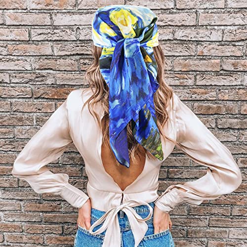 Mulberry Silk Scarf - Large, Lightweight Fashion Designer Wraps (Style-49)