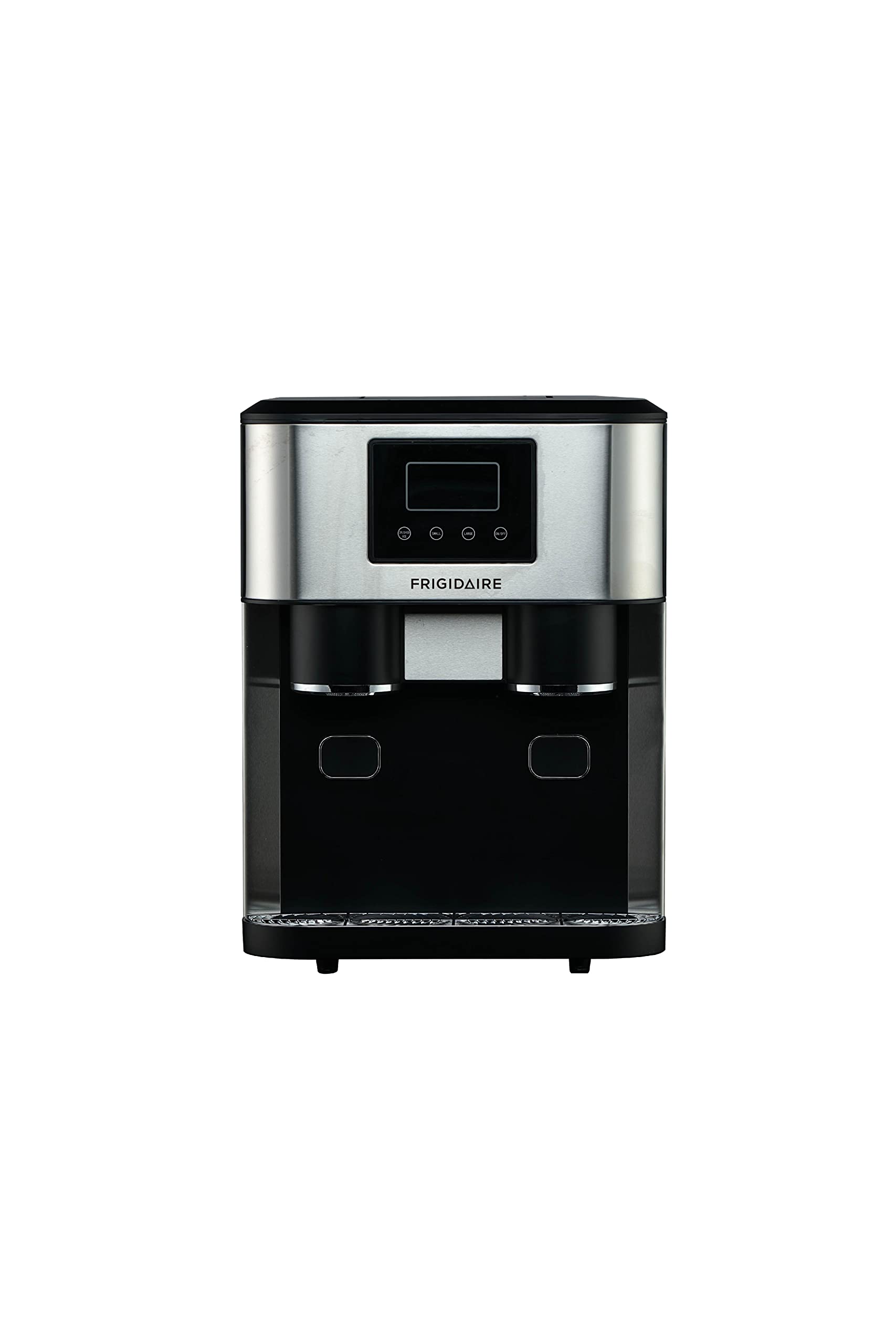 Frigidaire EFIC245-SS EFIC245 3-in-1 Countertop Crunchy Chewable Nugget Style Dual Ice Crusher and Cube Maker, Makes 33 Pounds in 24 Hours, 2 Sizes, with Water Dispenser and Line-in