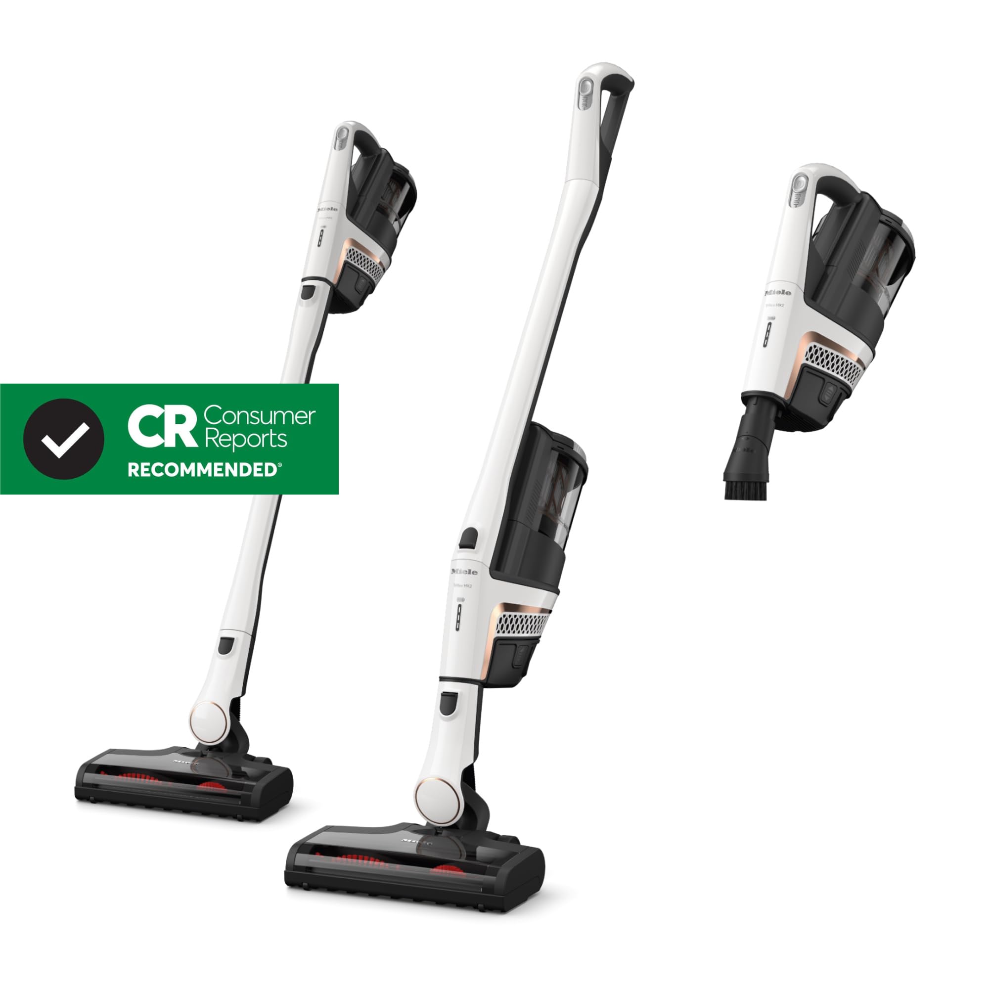 Miele Triflex HX2 Cordless Stick Vacuum Cleaner, 60 min runtime, Lotus White / Rose Gold