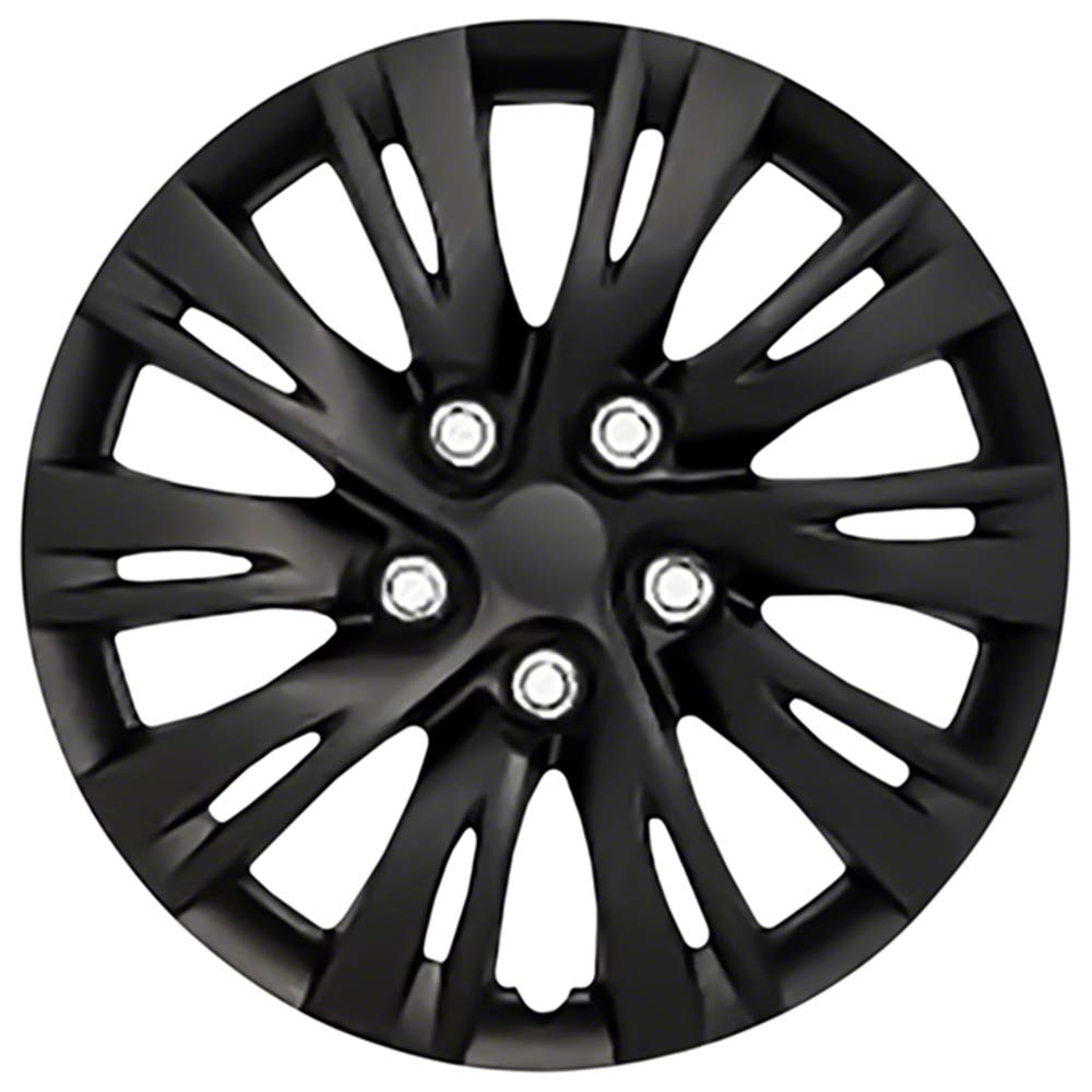 Set of 4 15" 10 Split Spoke Wheel Covers - Gloss Black