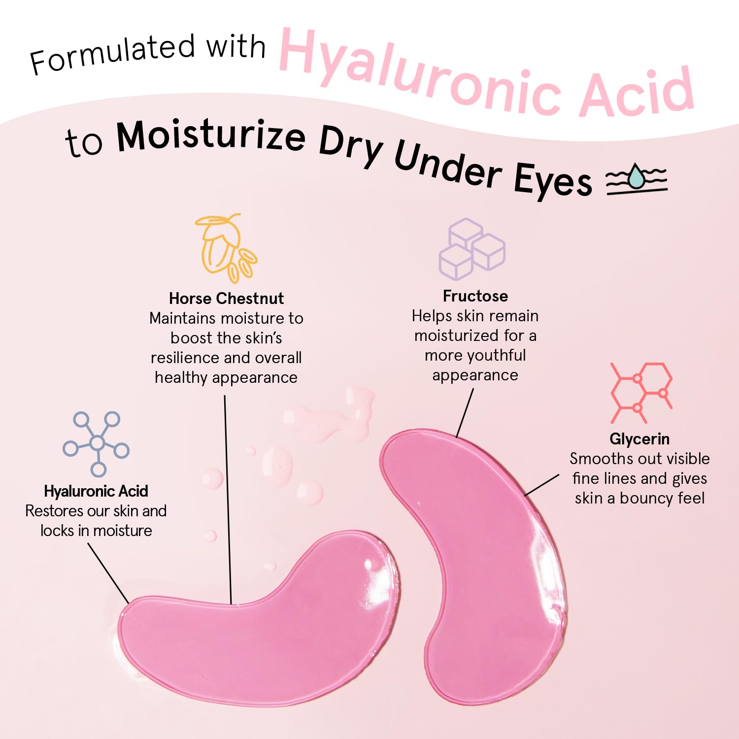 grace & stella Award Winning Under Eye Mask - Christmas Gifts for Women, Christmas Gifts for Mom - Reduce Dark Circles, Puffy Eyes, Undereye Bags, Wrinkles - Under Eye Patches - Vegan (24 Pairs, Pink)