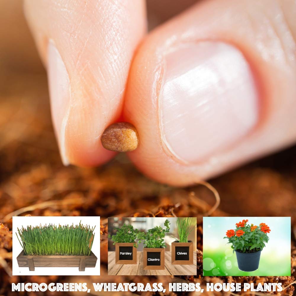 16 Pack Expanding Organic Fiber Soil, Amazing Potting Soil for Indoor Plants & Herbs. Soil Discs Made from Coco Coir. Expands to Fit 3β and 4β Pots.