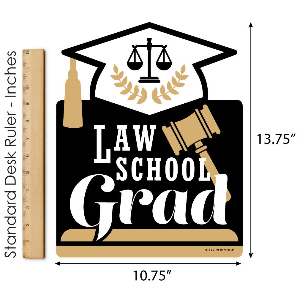 Big Dot of Happiness Law School Grad - Outdoor Lawn Sign - Future Lawyer Graduation Party Yard Sign - 1 Piece