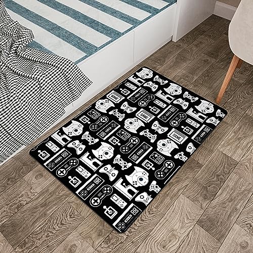 Lacut Game Rug Teen Boys Carpet with Game Controller Decoration, 3D Gaming Rugs for Boy’s Bedroom Living Room Playroom, Non-Slip Gamer Carpet Children Gaming Area Rugs (47" x 31")