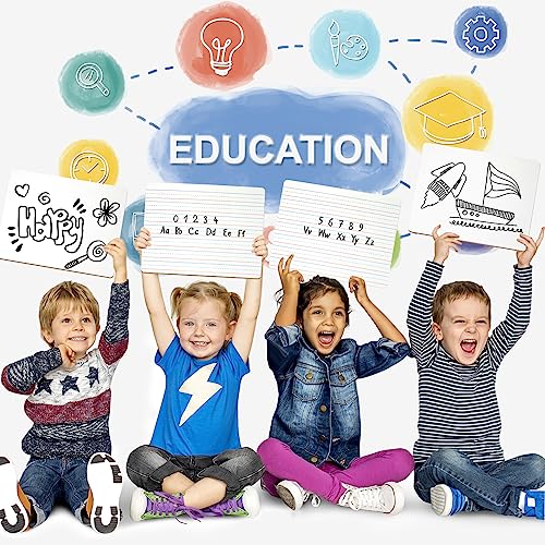 Magicfly Small White Board Grid Whiteboard Dry Erase Boards XY Axis Graph 9"x12", 16 Pack Mini Math Whiteboard Portable for Students Classroom Teachers School Supplies with 20 Pens and 16 Erasers