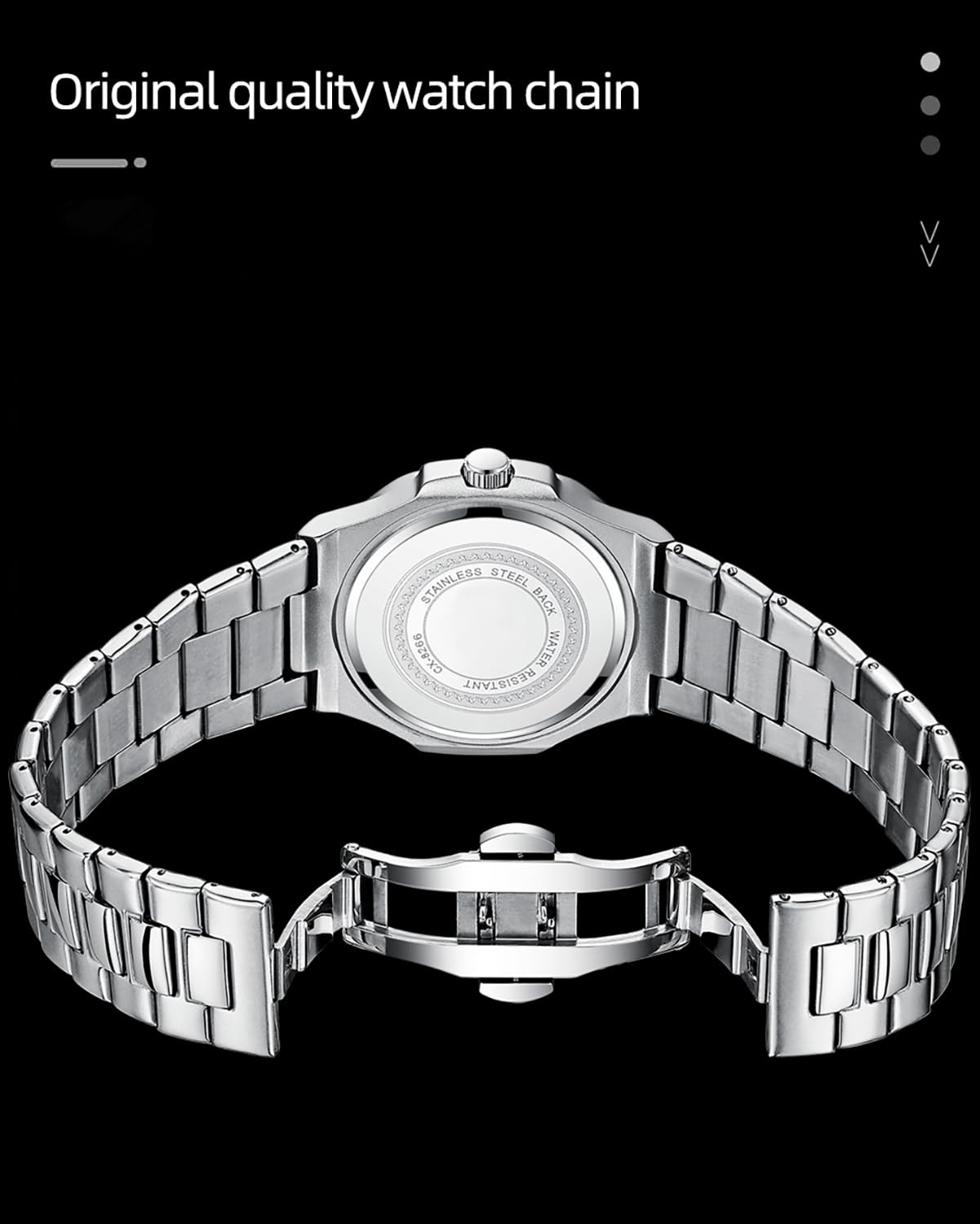 BESTKANG Men's Classic Square Watch - Silver Stainless Steel Analog Quartz Dress Watch with Luminous Hands, Date Calendar, 30M Water Resistant for Business Casual (Blue)