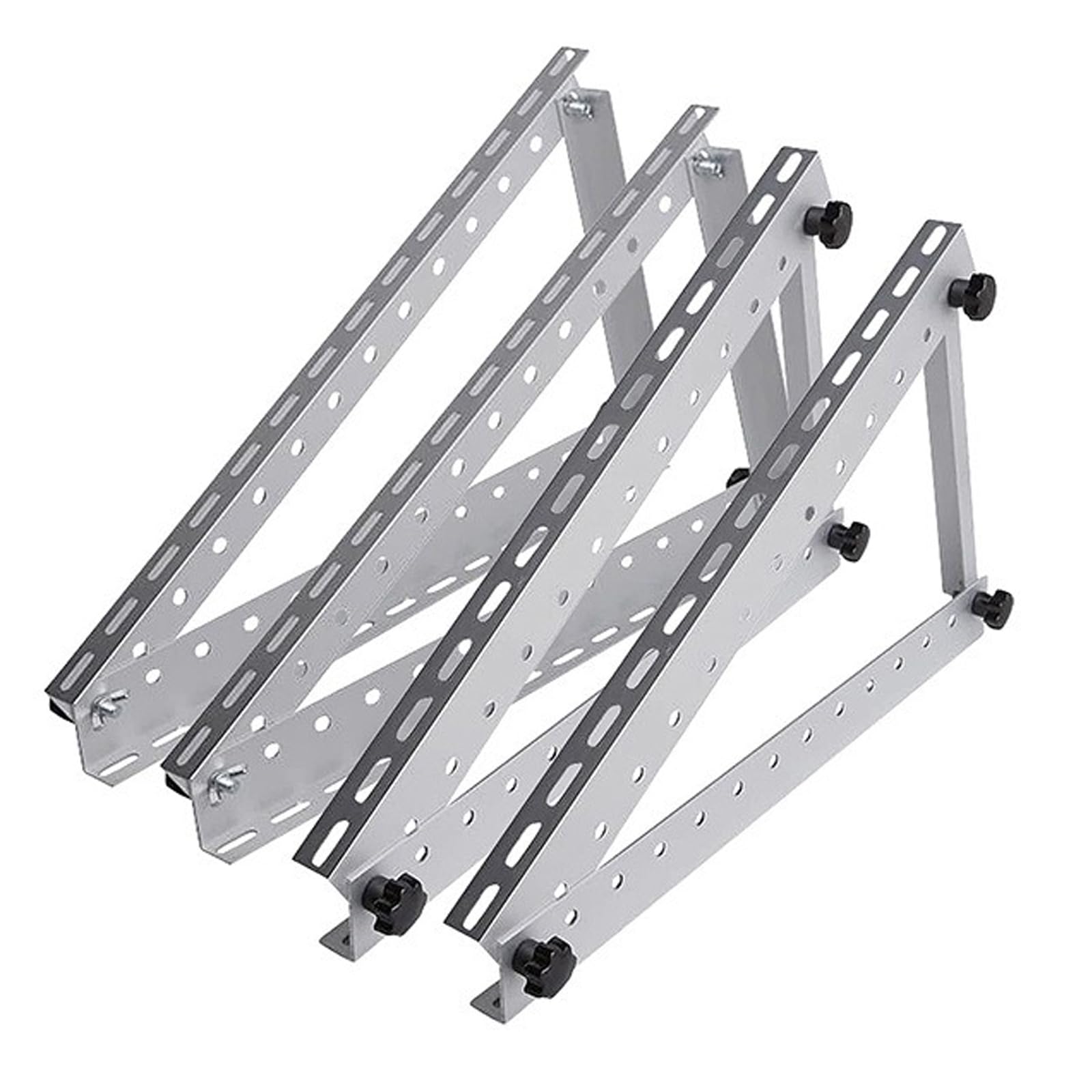 41in 4 Sets Adjustable Solar Panel Mount Brackets Kit - Anodized Aluminum Tilt Legs for 100-500W Panels (1-4Pcs), Foldable Roof RV Boat Off Grid Solar Racking System (41 in 1 Set)