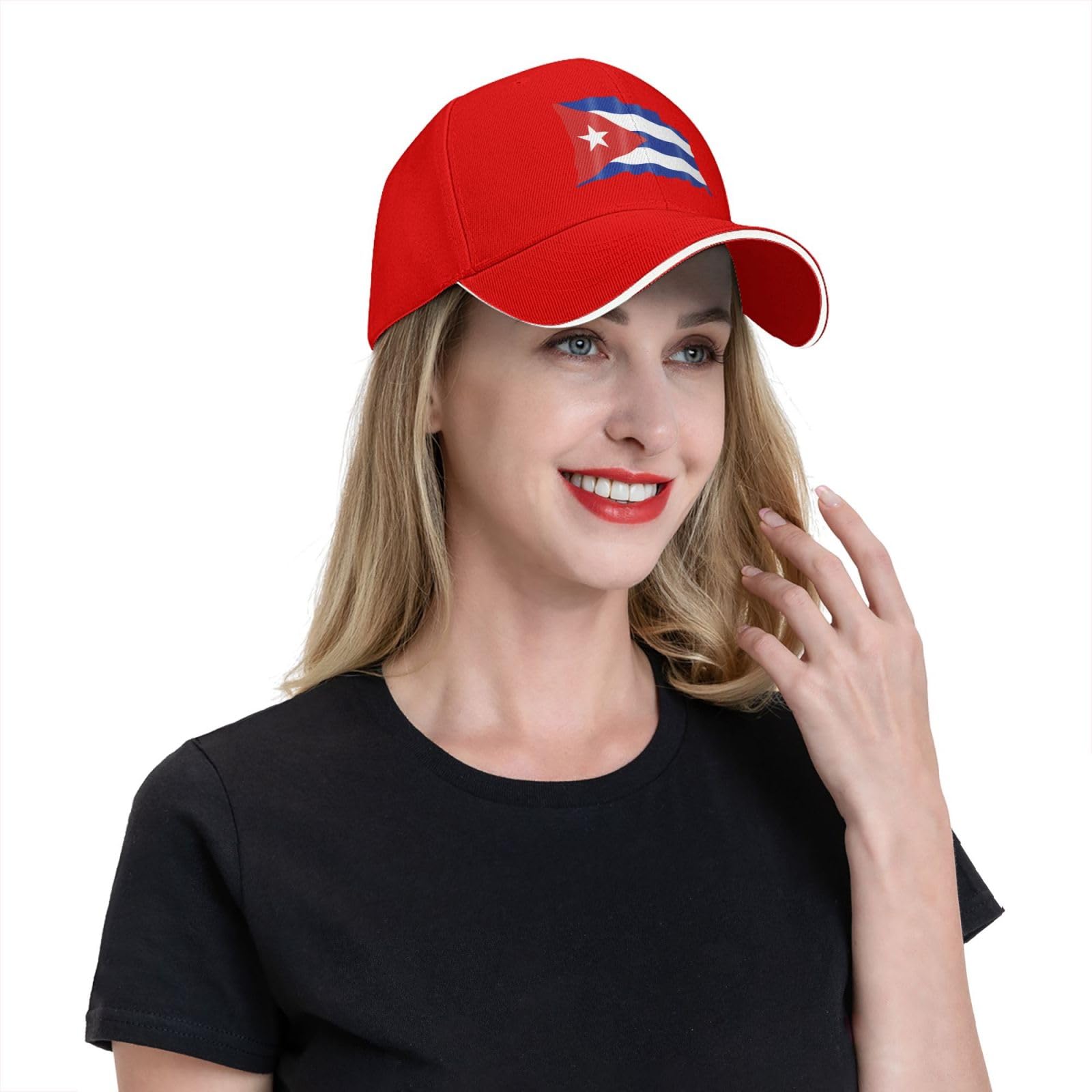 Flag of Cuba Baseball Caps for Men Classic Trucker Snapback Hats with Patriotic Flag Design Cool Adjustable Golf & Outdoor Ball Caps Red Gorras para Hombres