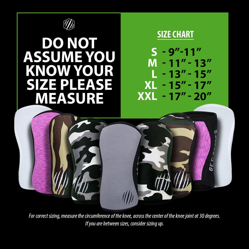 Bear KompleX Knee Sleeves for Weightlifting, Lifting Knee Sleeves for Men & Women, 5mm/7mm Compression Neoprene Knee Sleeve Support for Squats, Powerlifting, Gym & CrossFit