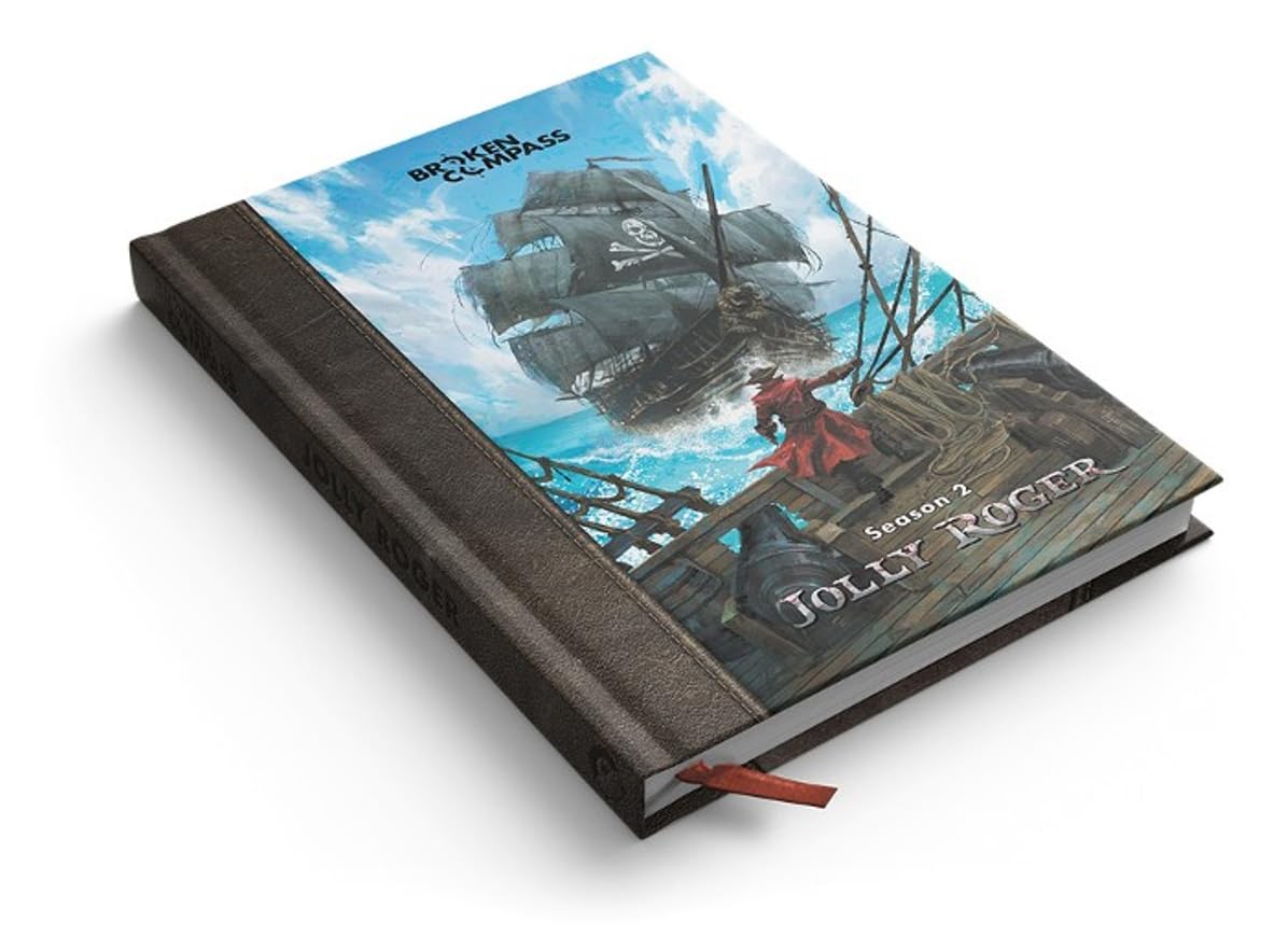 CMON Broken Compass Jolly Roger - Season 2 Rulebook, Roleplaying Game Inspired by Adventure Movies, Fun RPG for Kids and Adults, Ages 14+, 2-5 Players, 120+ Minute Playtime, Made