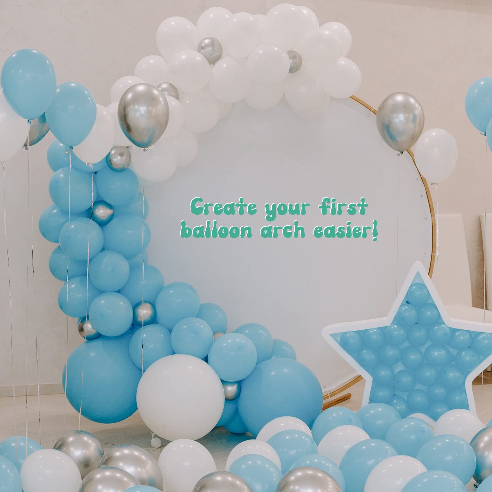 Balloon Arch Kit, 82ft Easy DIY Balloon Decorating Garland Strip and 500Pcs Glue Point Dots Tape for Balloon Arch, Decorations Making