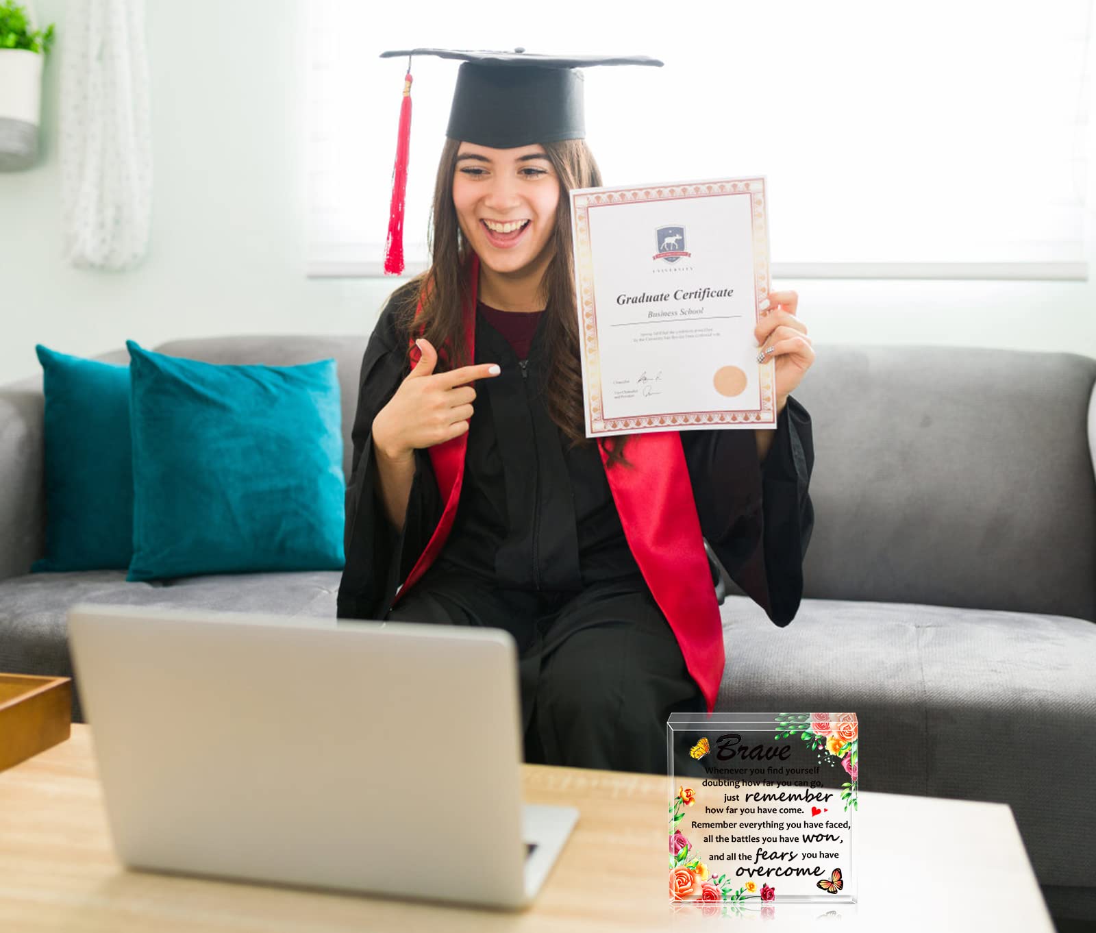 FLYAB High School College Graduation Gifts for Her Inspirational Gifts for Women Graduation Keepsake and Paperweight Motivational Gifts Spiritual Gifts for Women Mom Daughter Girls Friends