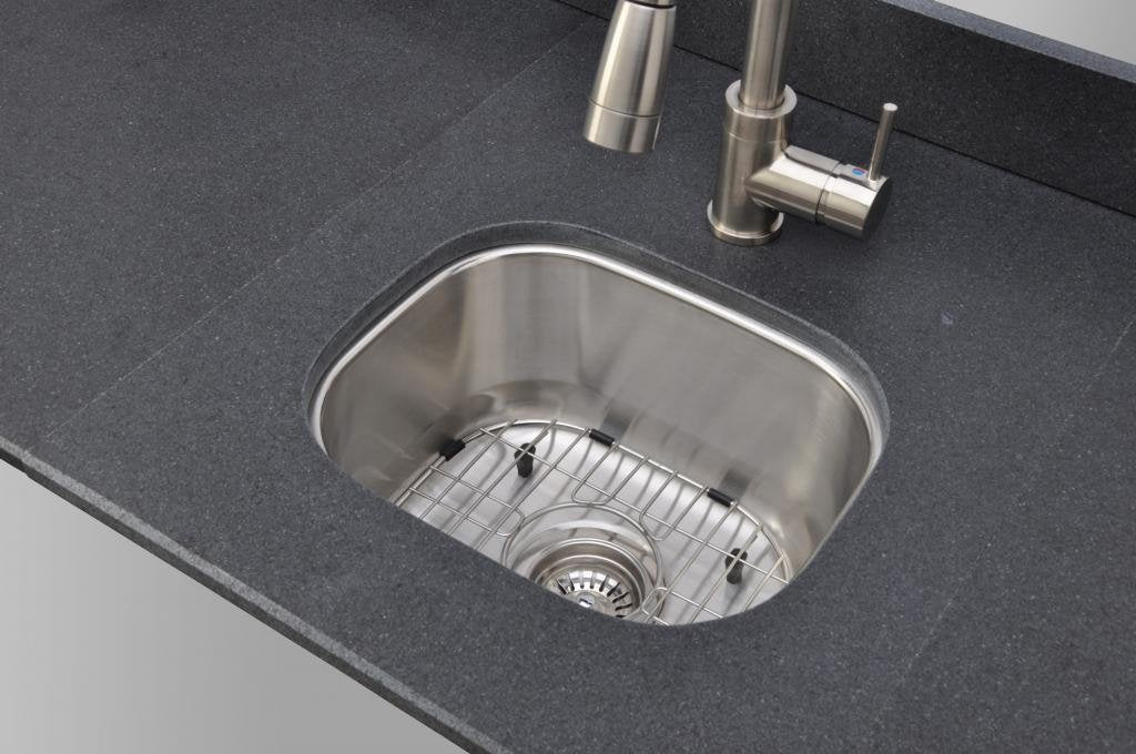 Wells 18 Gauge Single Bowl Undermount Stainless Steel Bar Sink Package