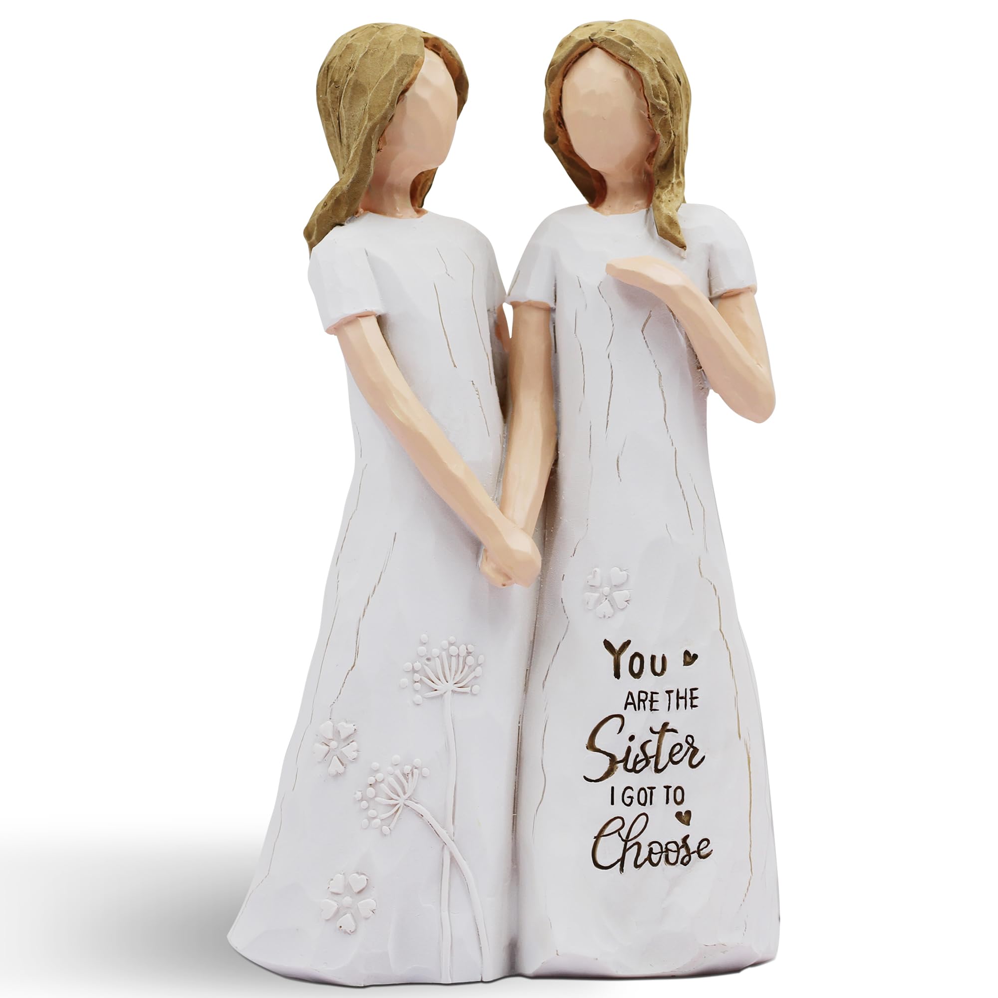 BORLESTA Best Friend Birthday Gifts for Women - Friendship Gifts for Women, Gift for Friends Women, Sister Birthday Gift, Bestie Gift for Women - Friend Hand-Painted Figure