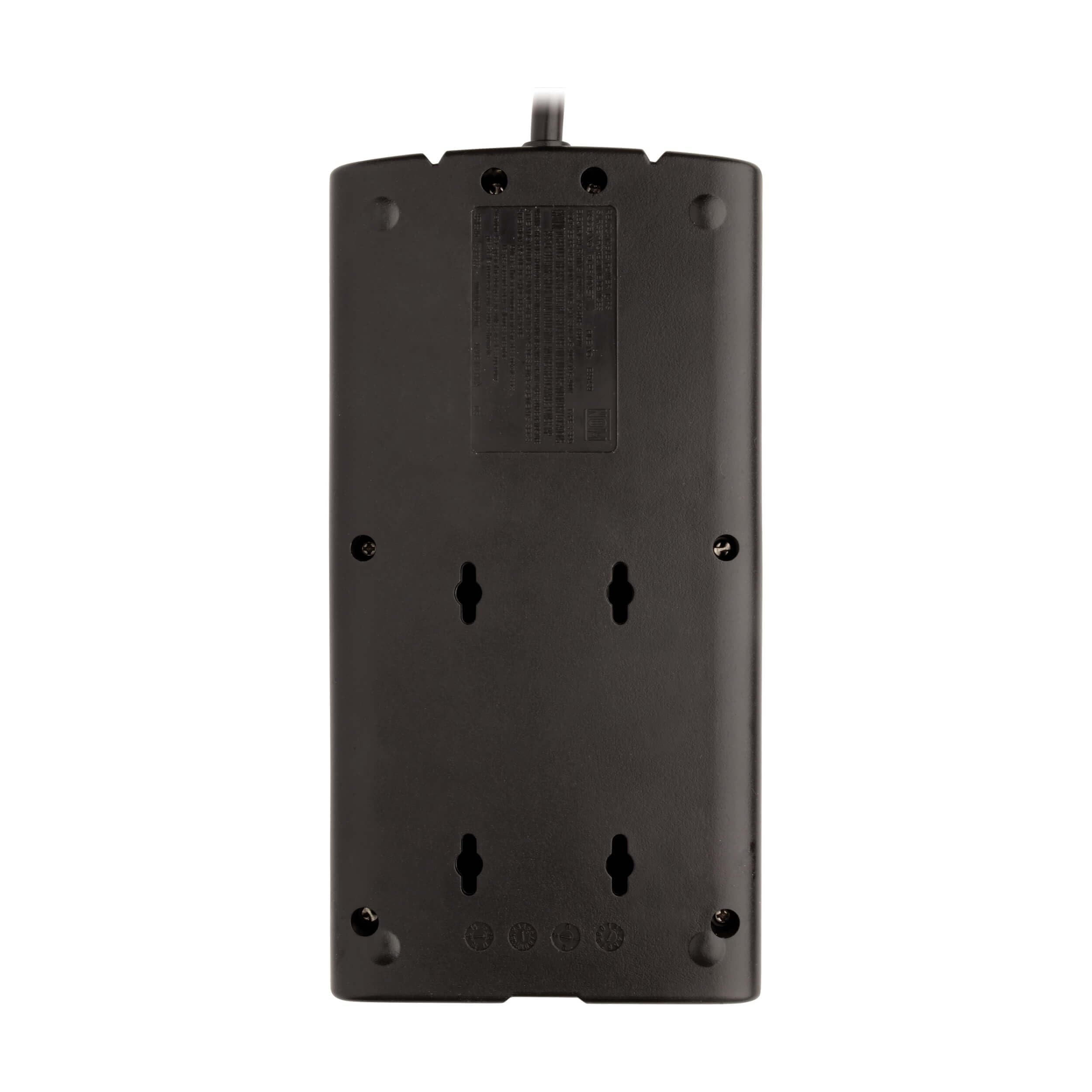 Tripp Lite TLP808B 8 Outlet Surge Protector Power Strip, 8ft Cord Right Angle Plug, Black, Lifetime Insurance