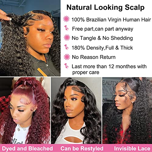 4GIRL4EVER Highlight Ombre Straight 4x4 Lace Front Wig Human Hair 180% Density Full Closure HD Lace Pre Plucked Wigs Human Hair 4/27 Brown Colored Honey Blonde Wigs for Women 10 Inch