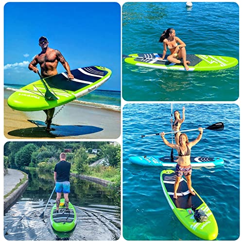 FBSPORT 11' Premium Inflatable Stand Up Paddle Board, Yoga Board with Durable SUP Accessories & Carry Bag | Wide Stance, Surf Control, Non-Slip Deck, Leash, Paddle and Pump for Youth & Adult