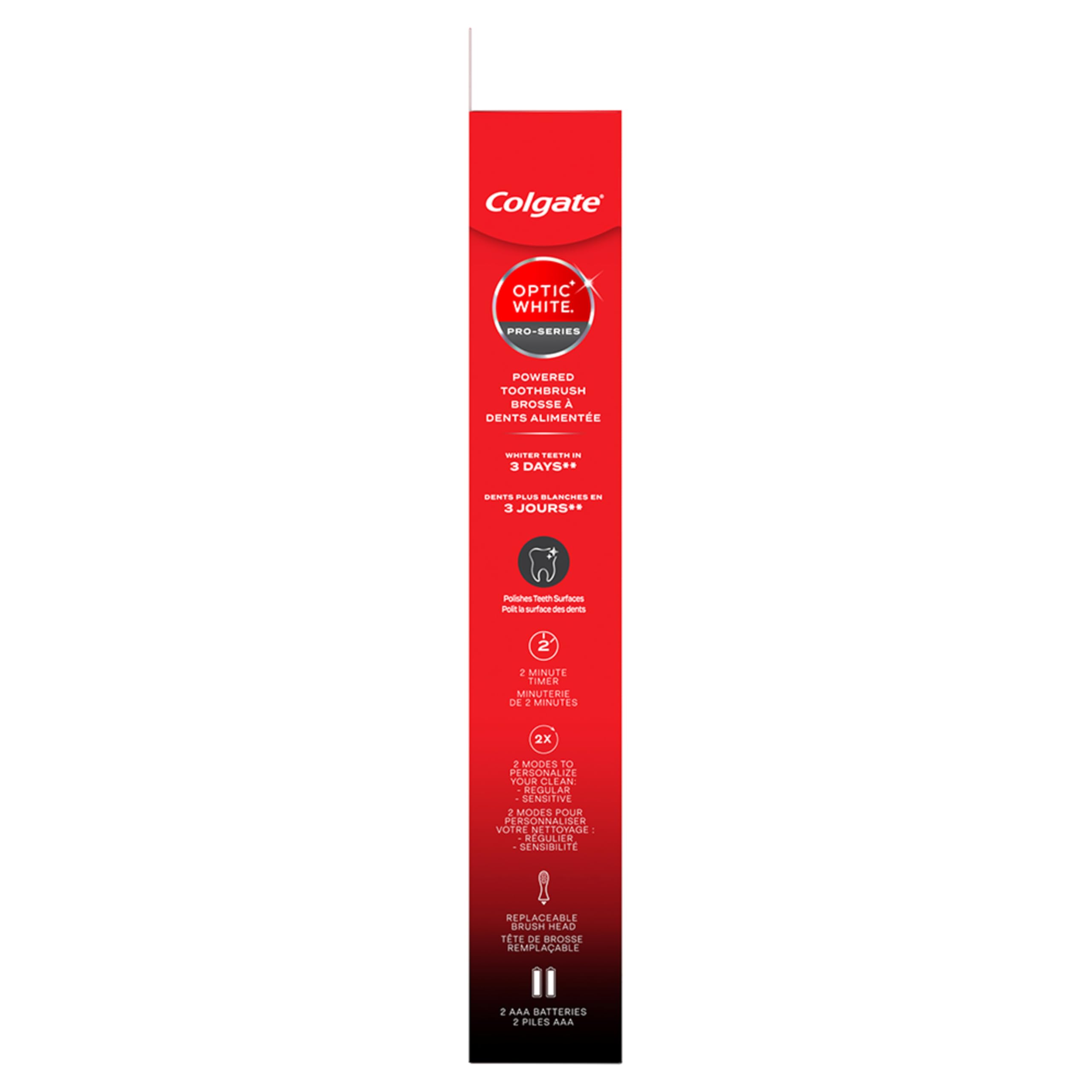 Colgate 360 Optic White Pro-Series Battery Black Toothbrush