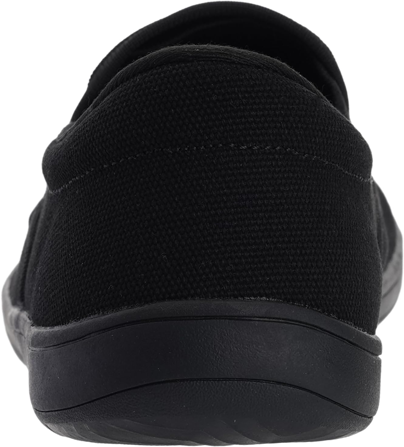 WHITIN Fashion Men's Wide Toe Box Barefoot Sneakers Slip on Canvas Casual Minimalist Zero Drop Sole Shoes Size 12 12W Width Minimus Black 46