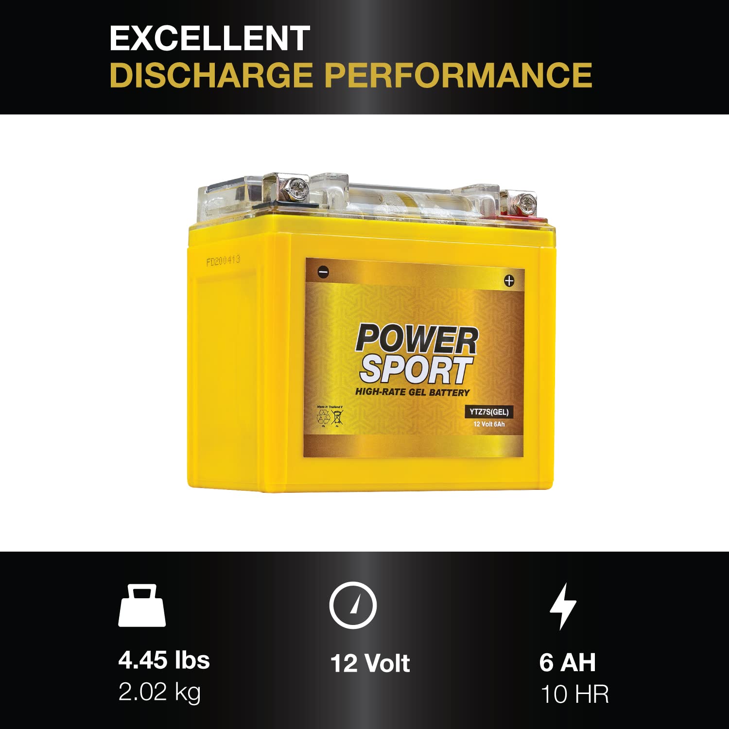 YTZ7S GEL 12V 6AH 160 CCA Gel Power Sport Battery